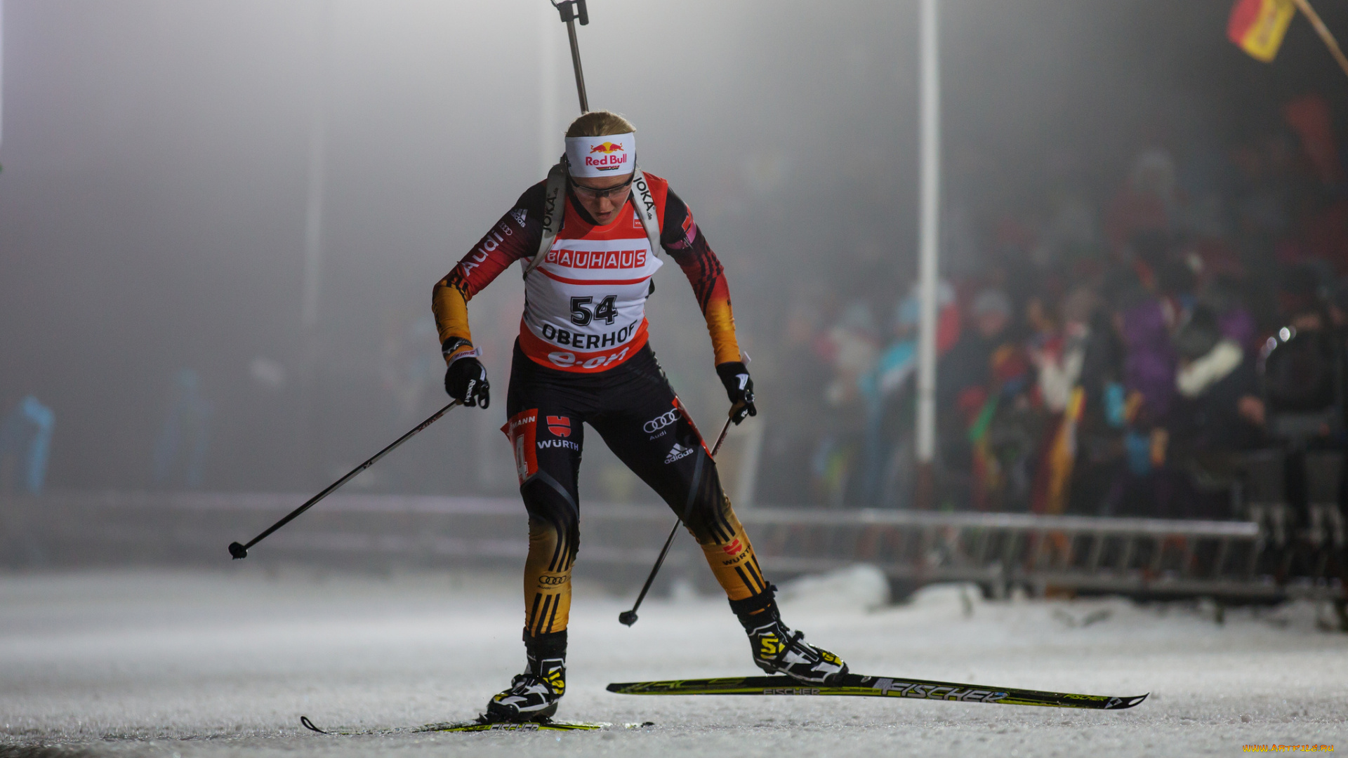 спорт, биатлон, спортсмен, лыжня, снег, гонка