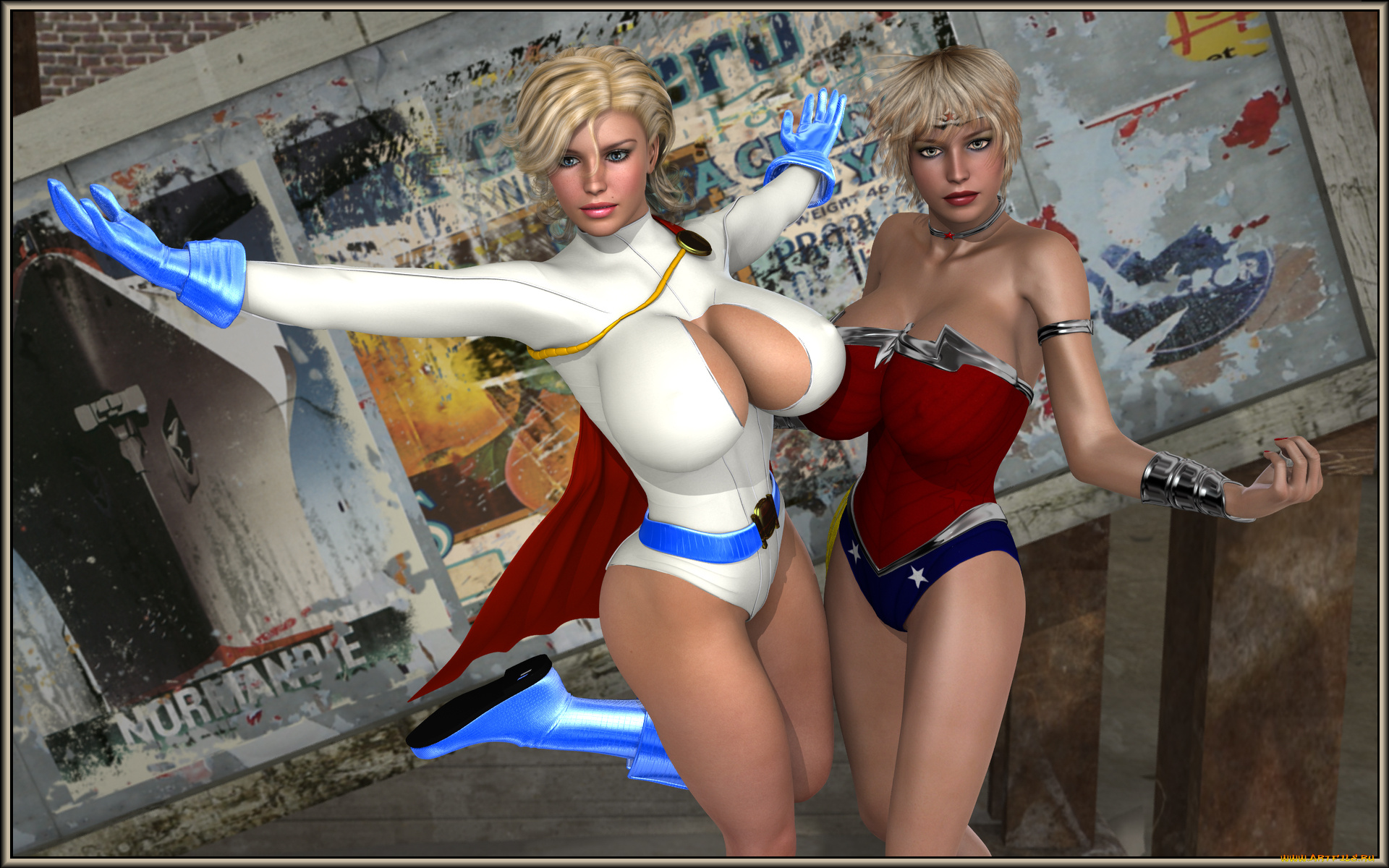 3д, графика, fantasy, , фантазия, девушки, супермен