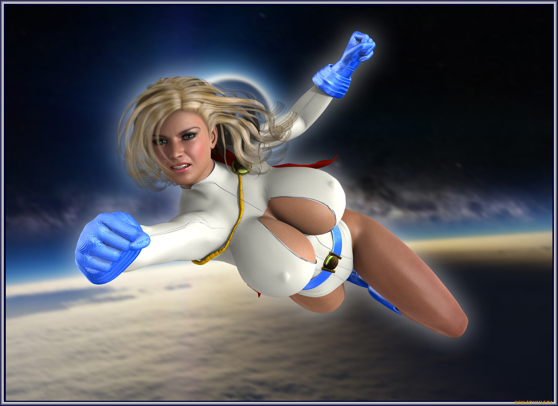 3д, графика, fantasy, , фантазия, лолет, супермен, девушка