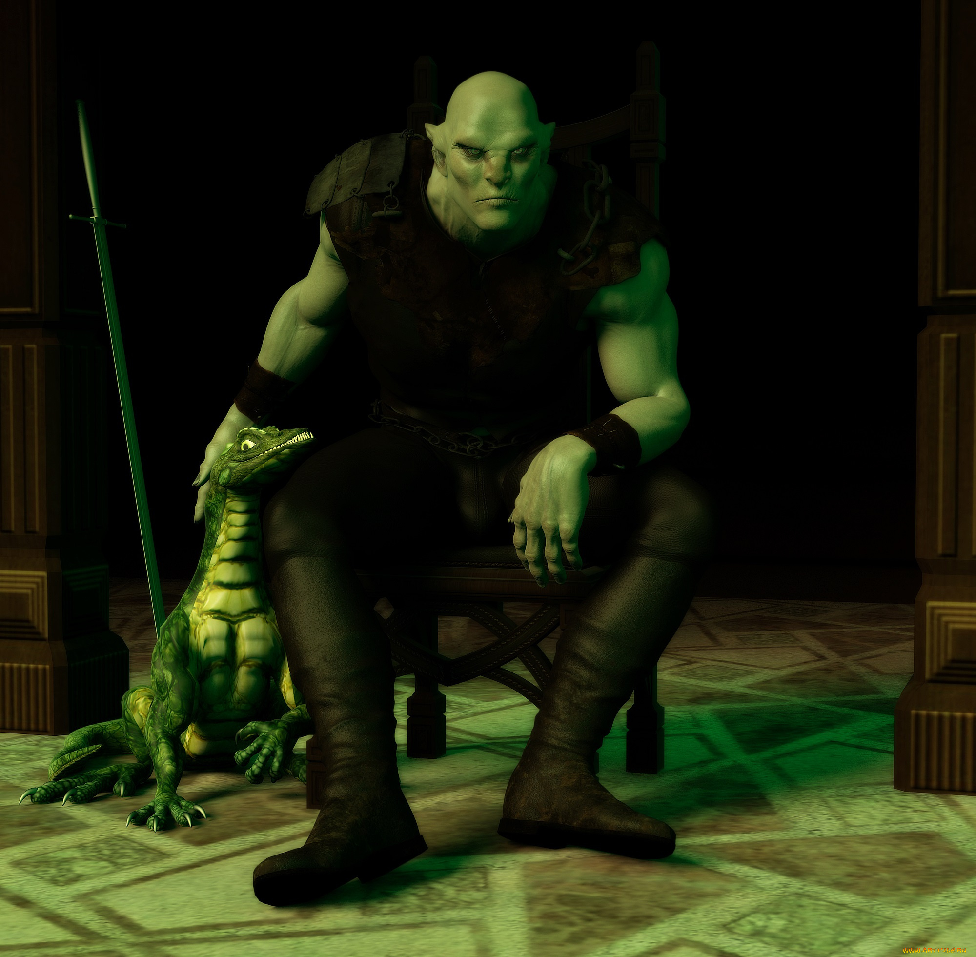 3д, графика, creatures, , существа, дракон, существо