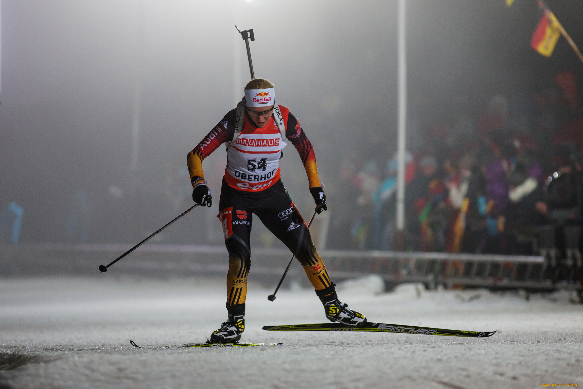 спорт, биатлон, спортсмен, лыжня, снег, гонка