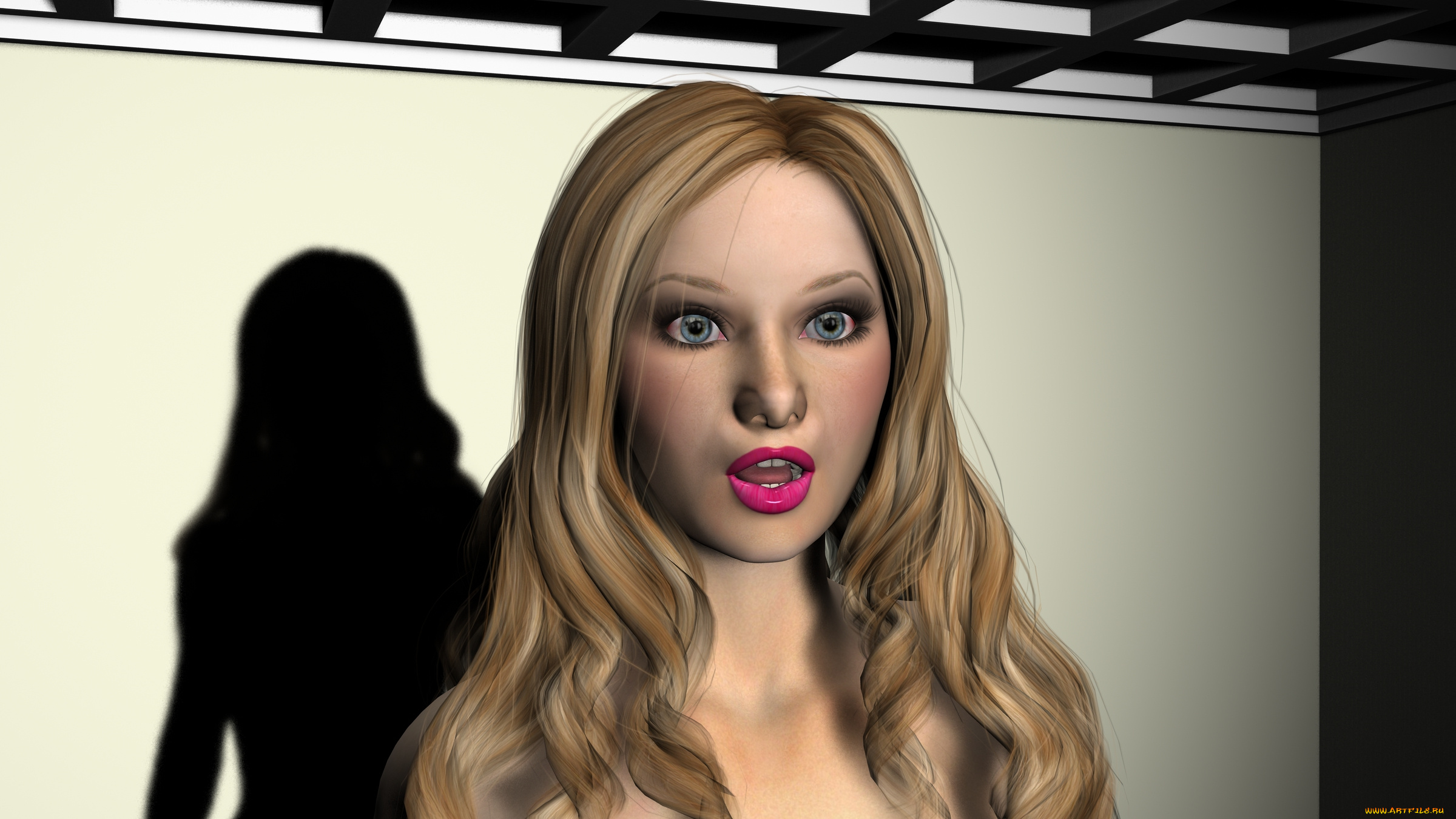 alison, 3д, графика, portraits, , портрет, девушка, взгляд, блондинка