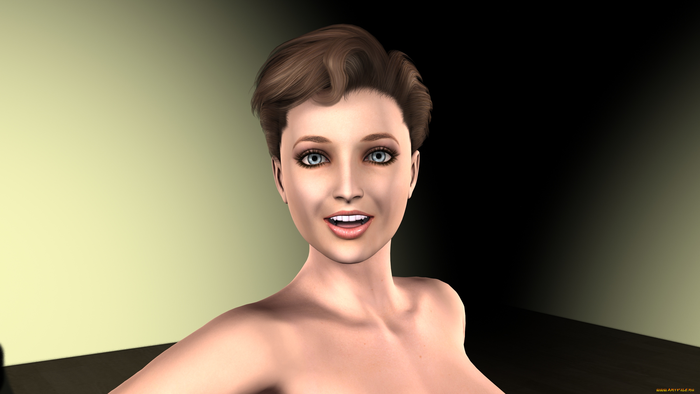 karlin, 3д, графика, portraits, , портрет, улыбка, взгляд, девушка