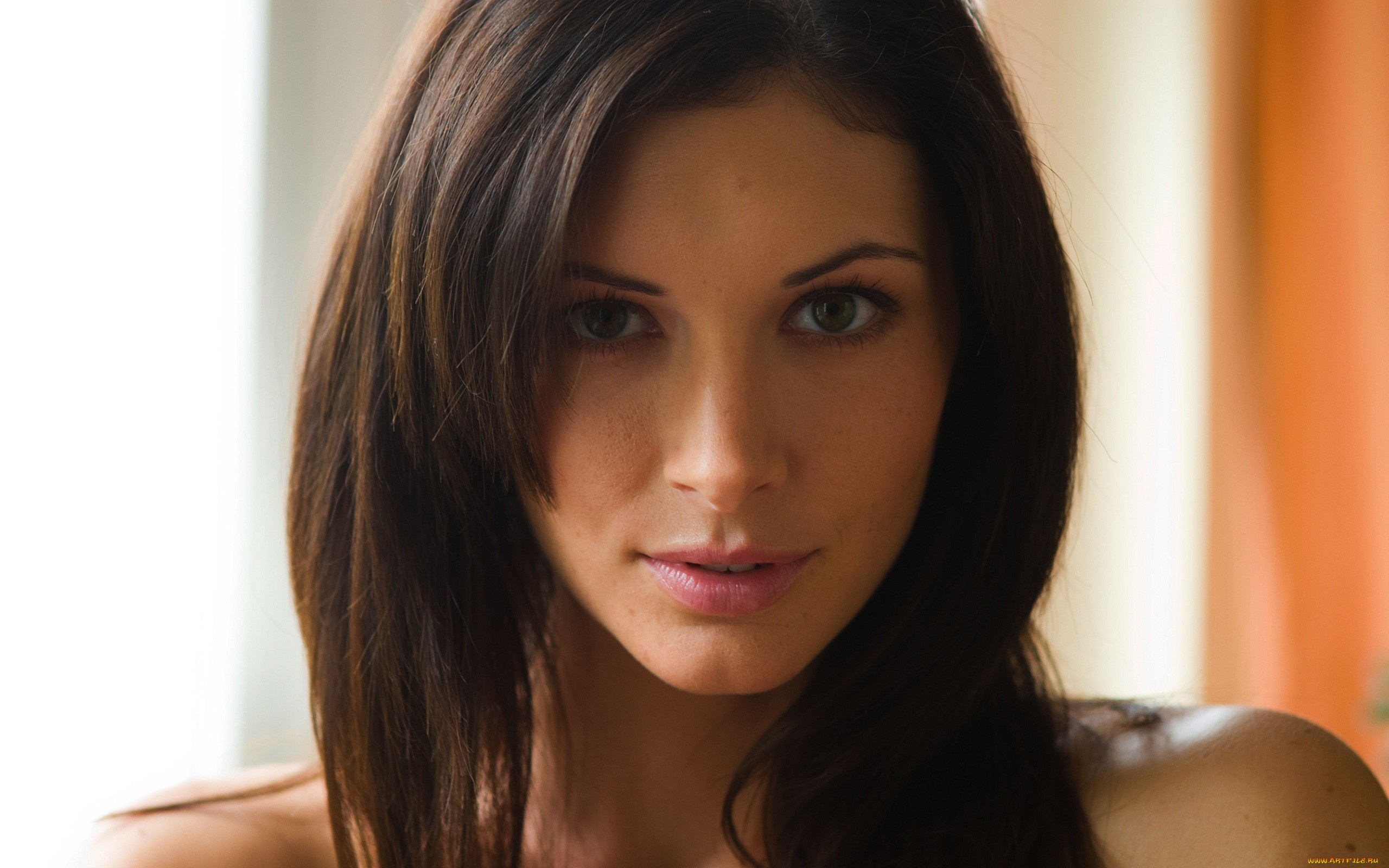 девушки, orsi, kocsis, шатенка, взгляд