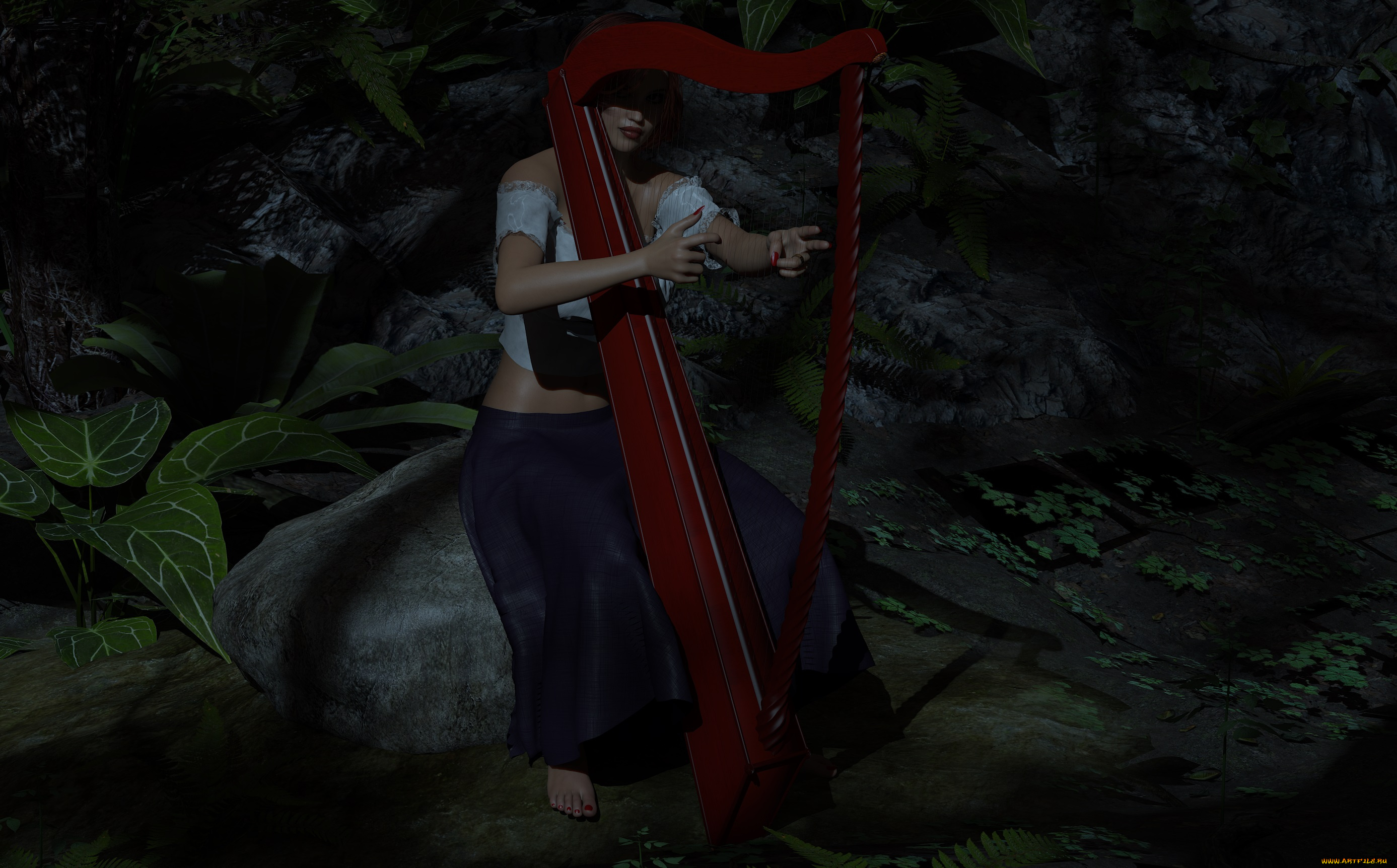 3д, графика, people, , люди, ночь, девушка