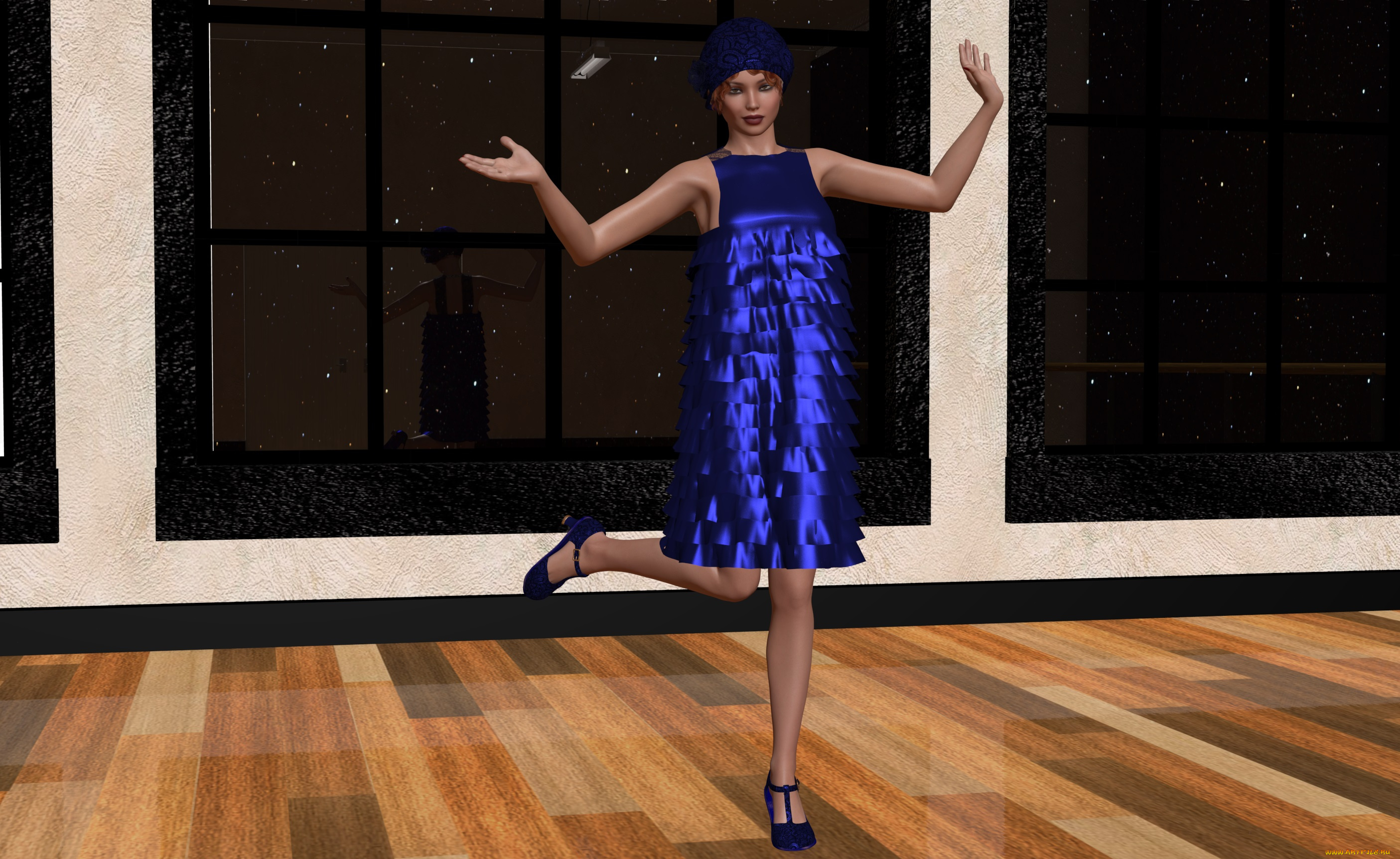 3д, графика, people, , люди, жест, платье, девушка