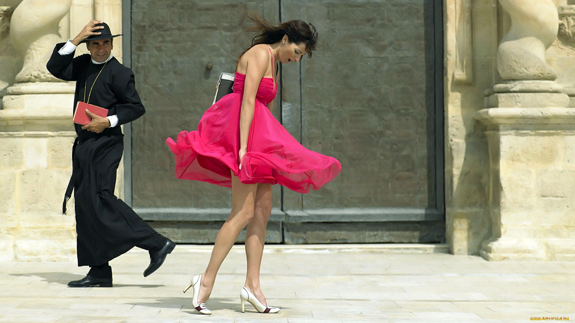 девушка, в, розовом, разное, мужчина, женщина, священник, ух, девушка, в, розовом