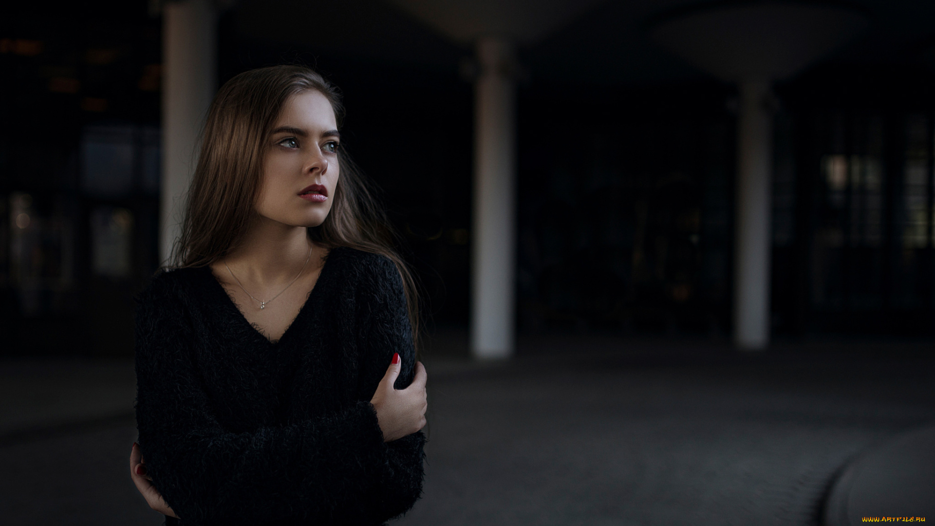 девушки, -unsort, , брюнетки, , шатенки, портрет, катя, георгий, Чернядьев, россия, свитер