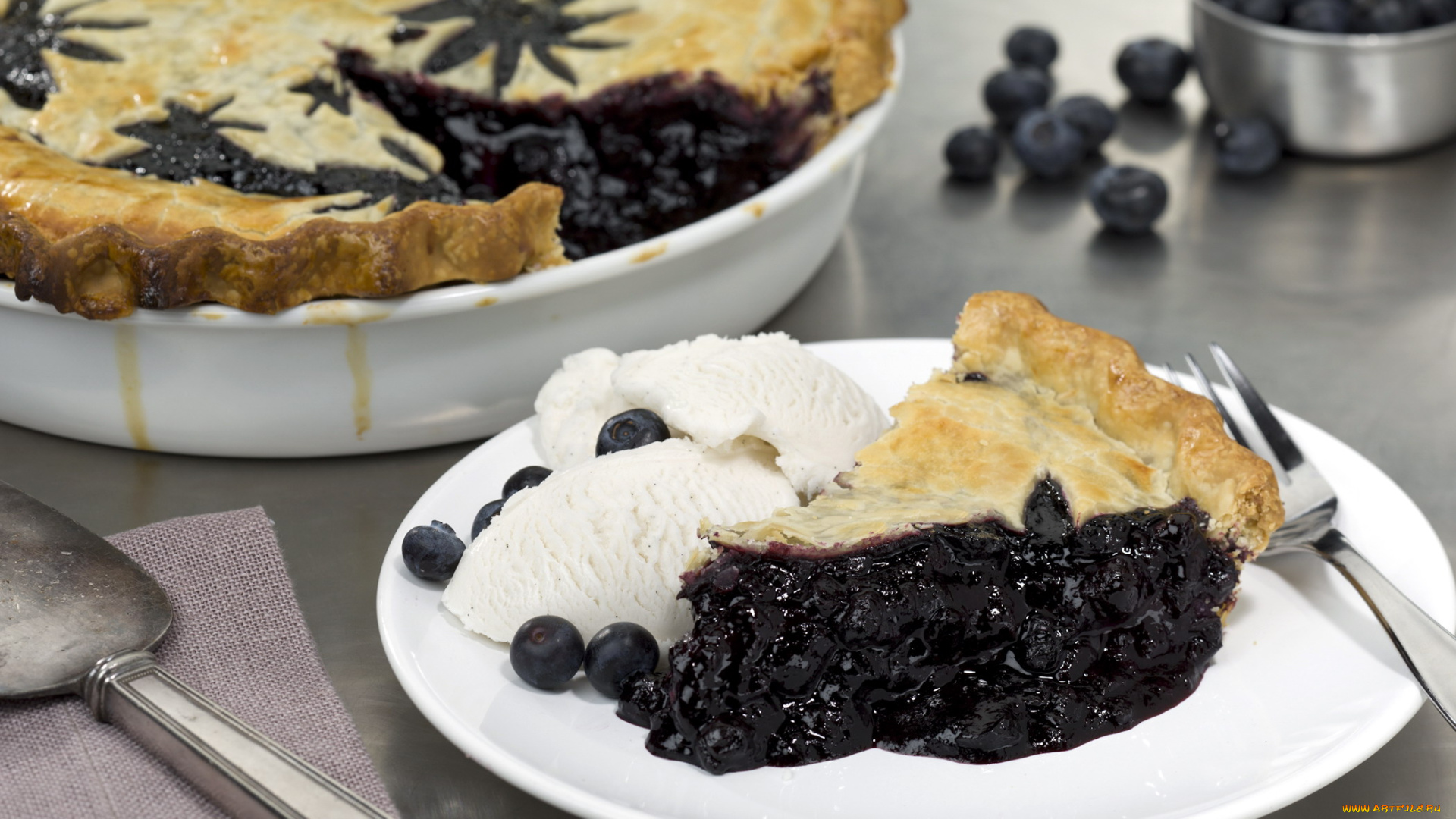 еда, пироги, черника