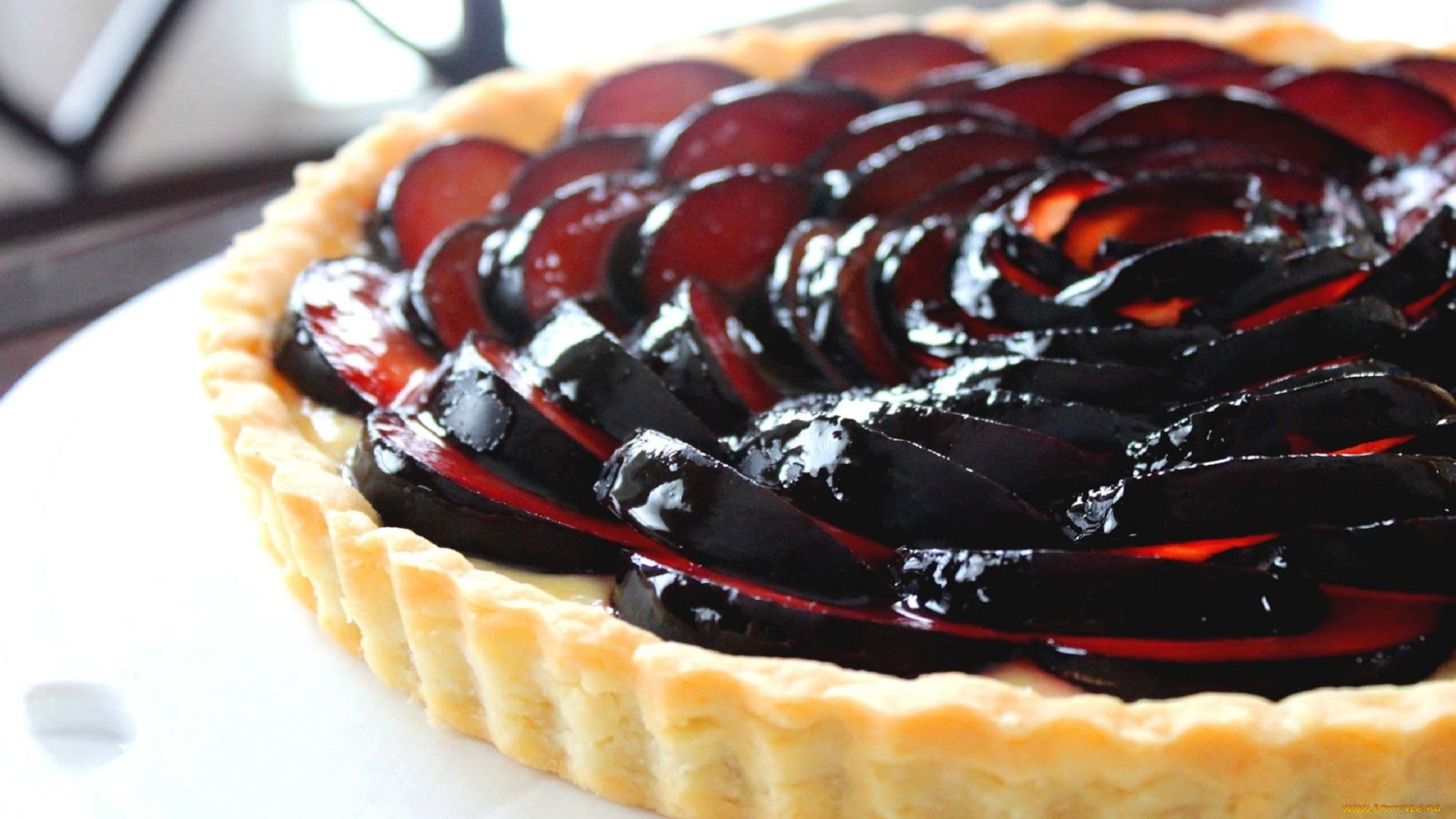 еда, пироги, сливы