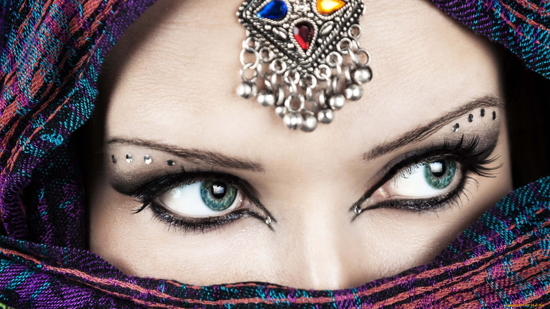 разное, глаза, украшение, взгляд, make, up, макияж, девушка
