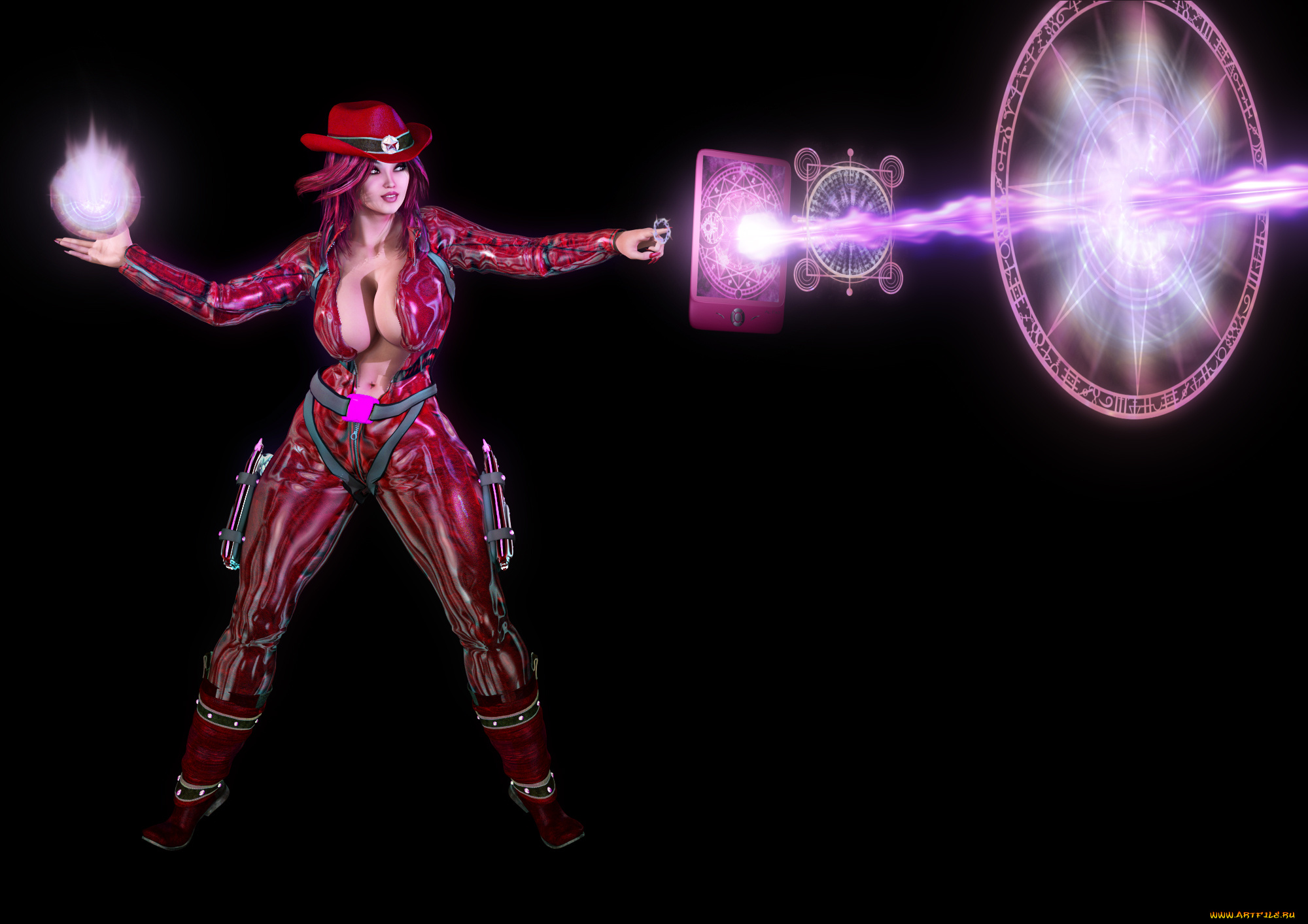 3д, графика, фантазия, , fantasy, девушка, взгляд, фон, магия