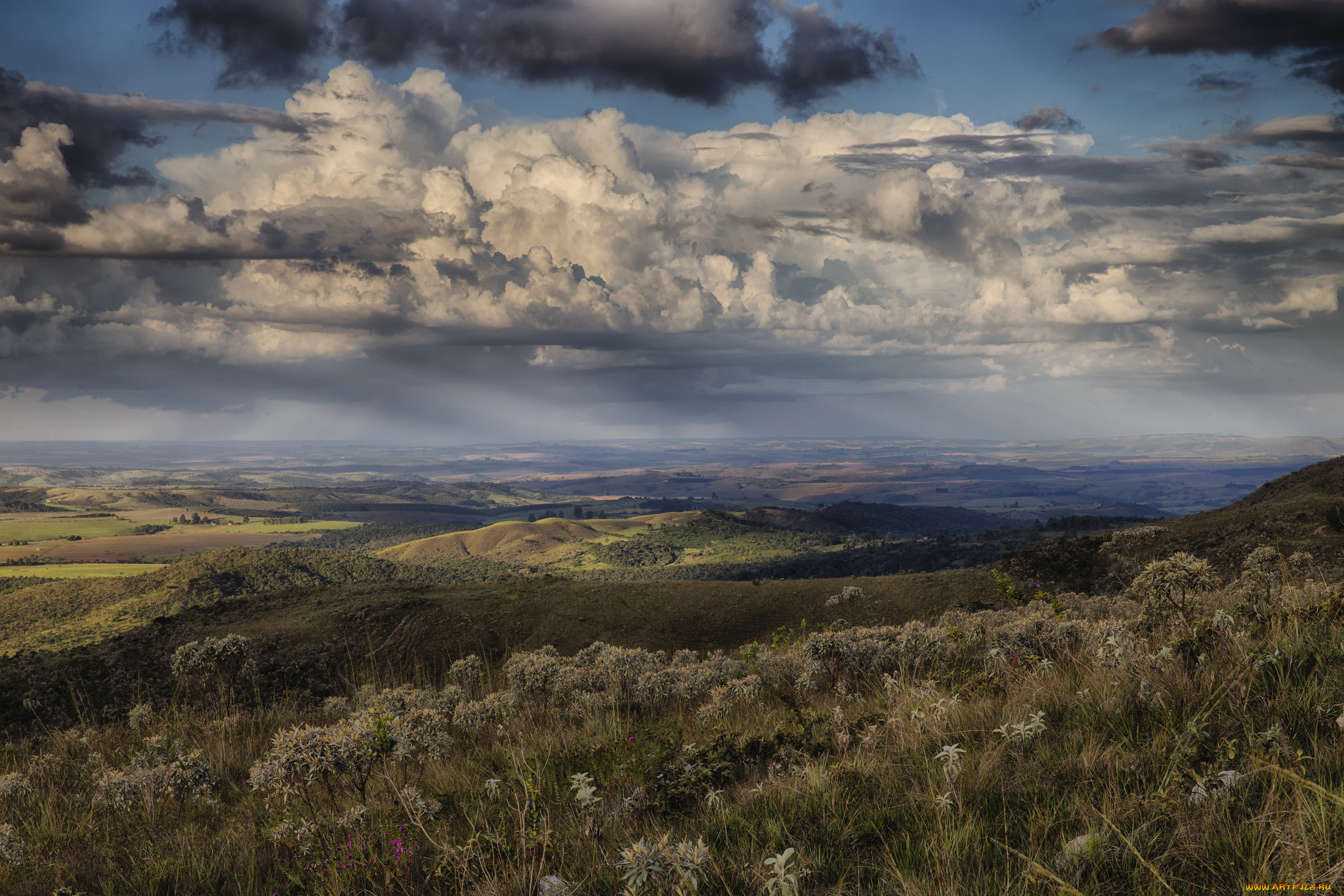 природа, пейзажи, равнина, горизонт, облака, простор