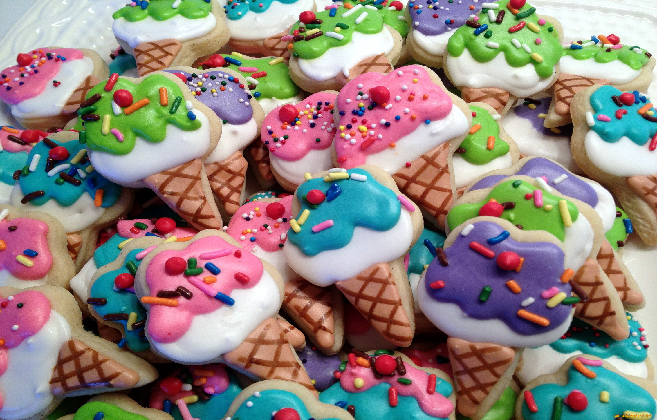 еда, пирожные, , кексы, , печенье, много