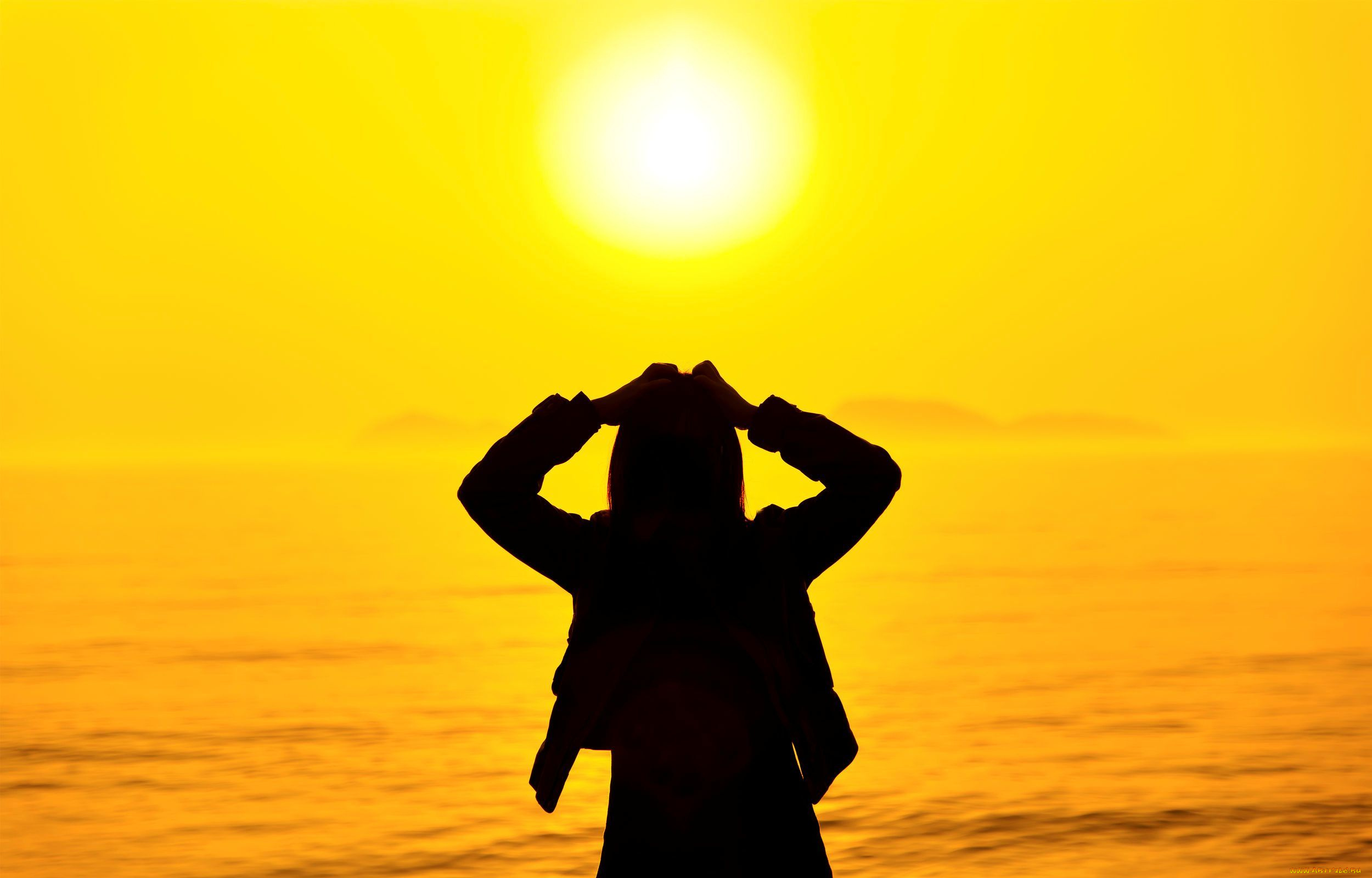 девушки, -unsort, , креатив, girl, sunset, summer, sea, природа, солнце, поза, силуэт, лето, отдых, море, закат, девушка, настроения, фон