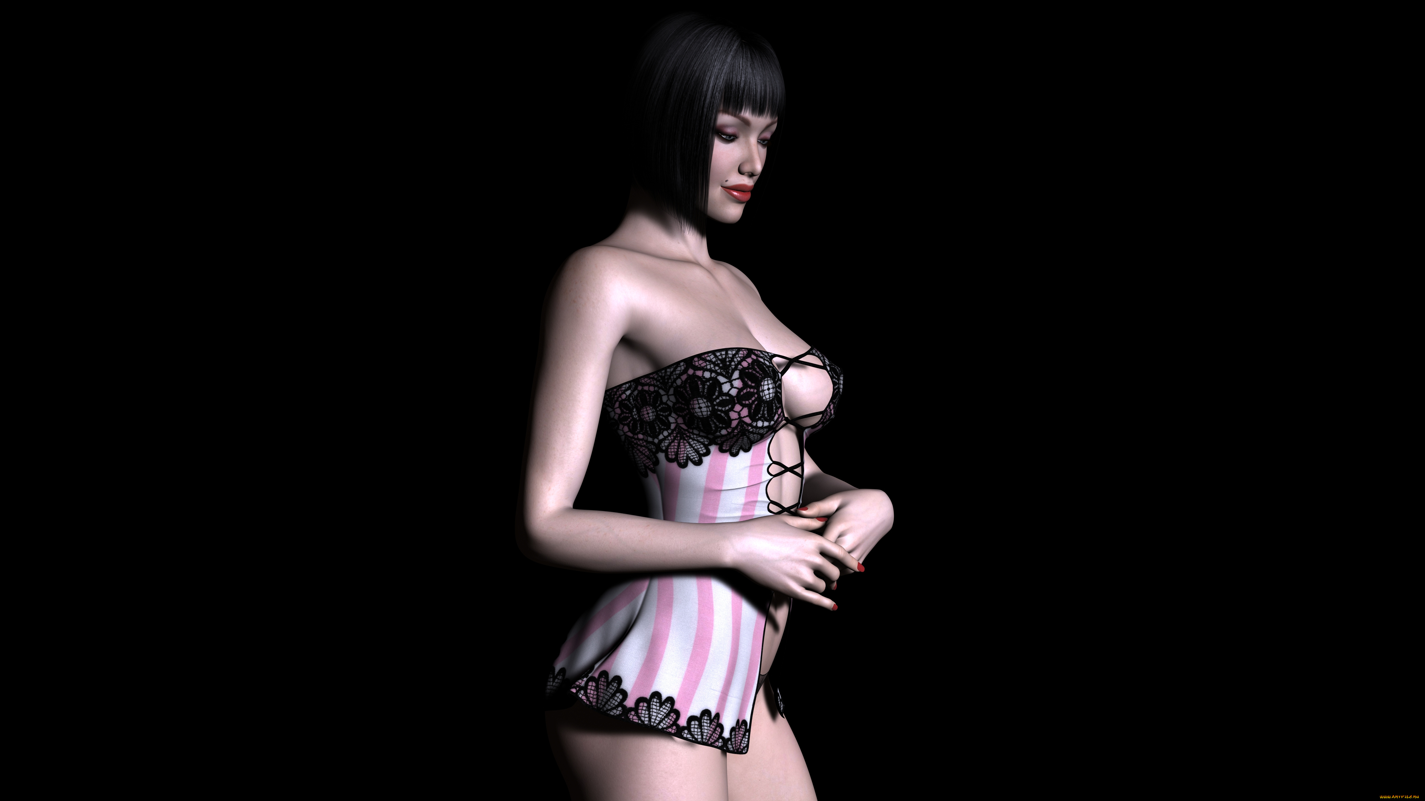 3д, графика, люди, , people, девушка, взгляд, фон