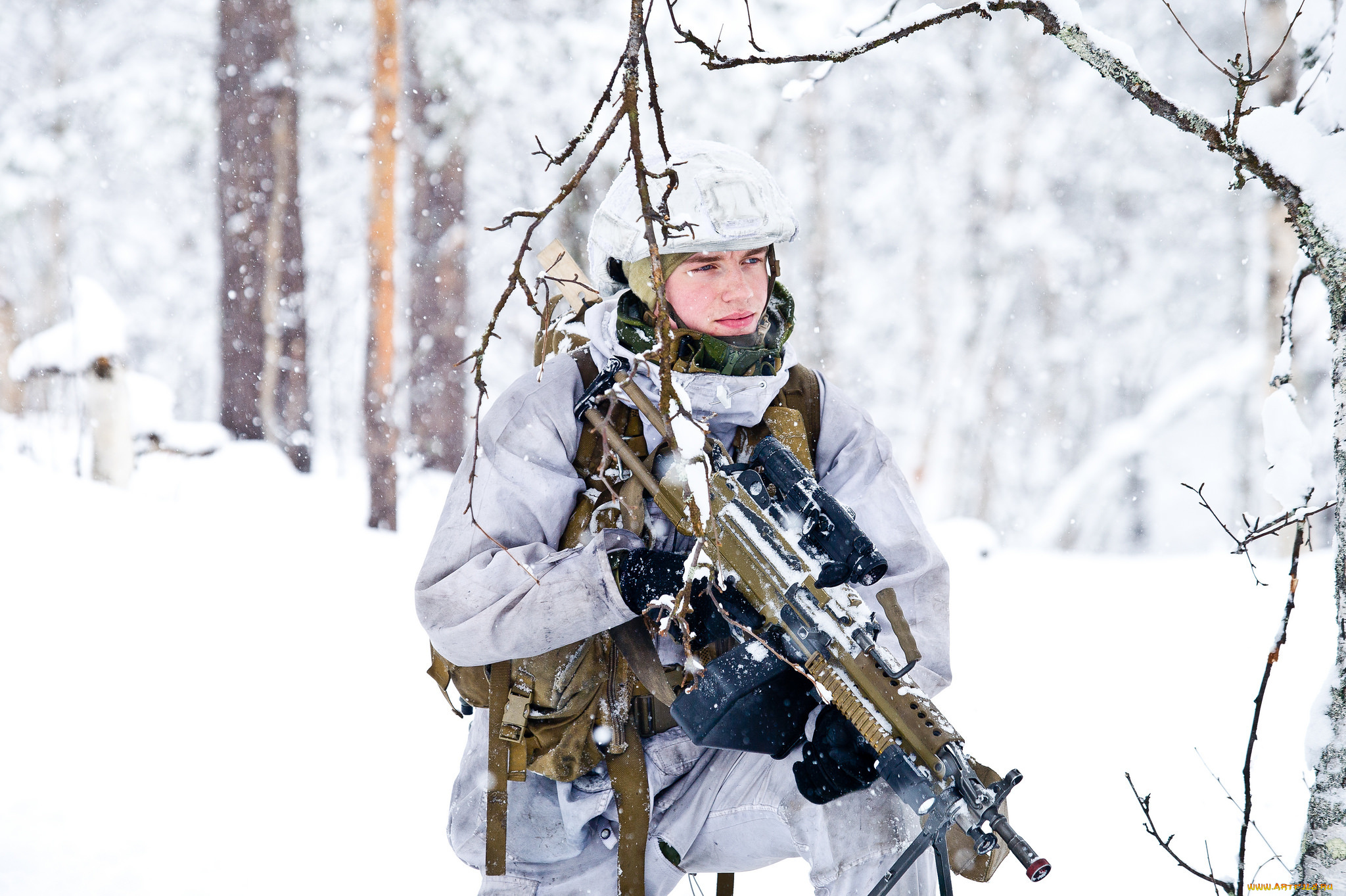 оружие, армия, спецназ, солдат, снег, norwegian, army