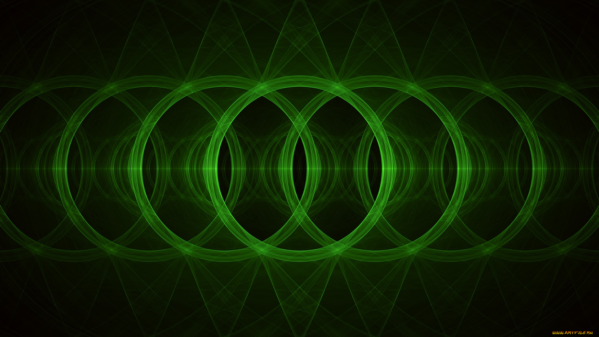 3д, графика, абстракция, , abstract, зеленые, абстрактные, кольца