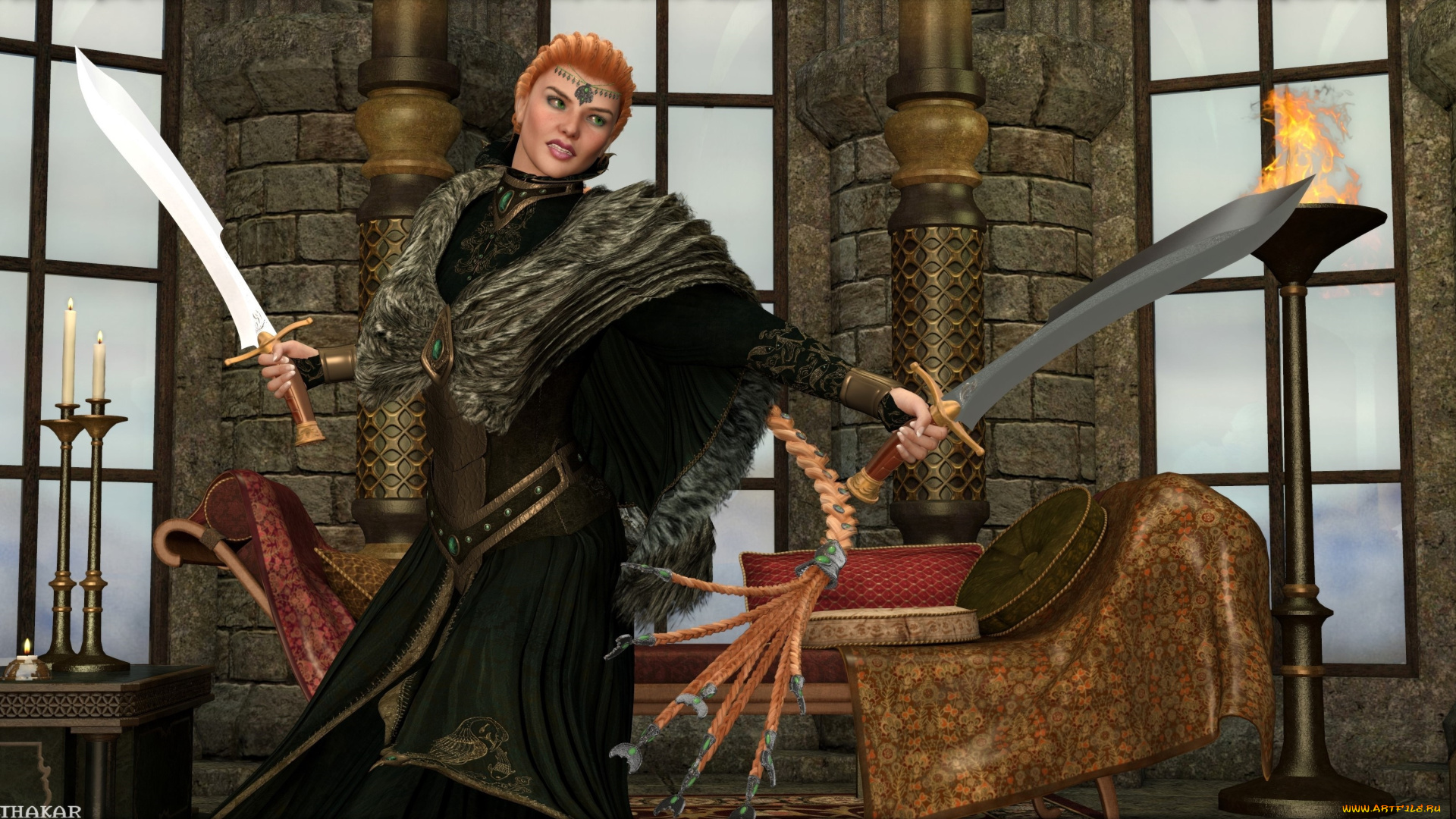 3д, графика, амазонки, , amazon, фон, взгляд, девушка