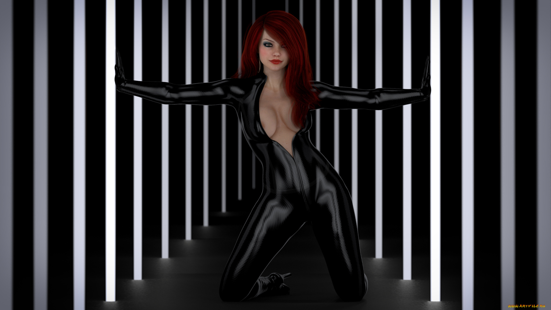 3д, графика, люди, , people, фон, девушка, латекс, взгляд