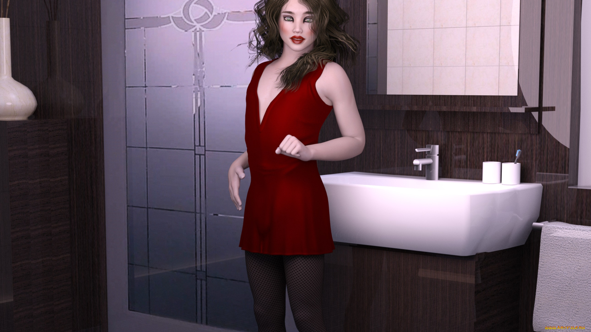 3д, графика, люди, , people, фон, взгляд, девушка