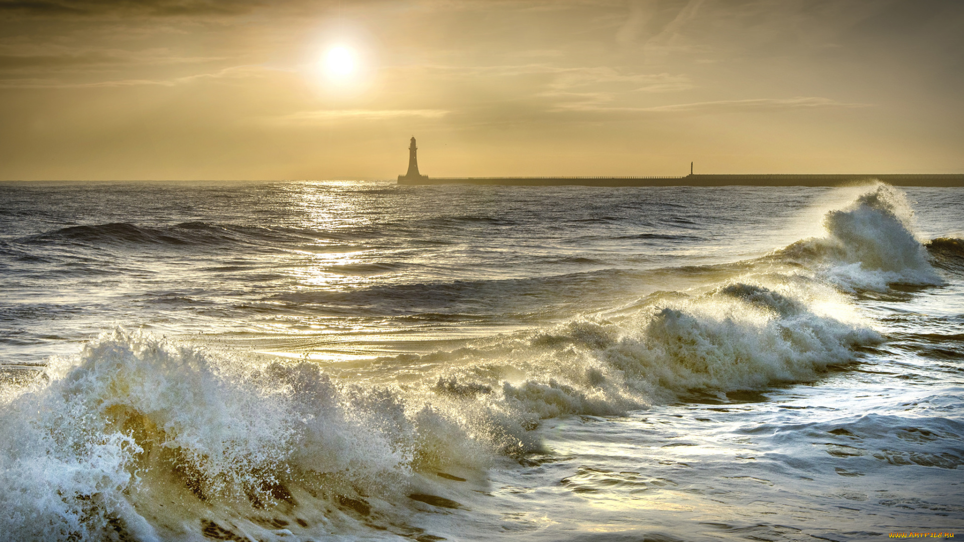 природа, моря, океаны, рассвет