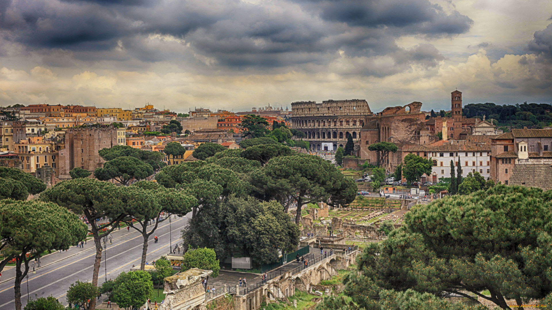 roma, города, рим, , ватикан, , италия, панорама