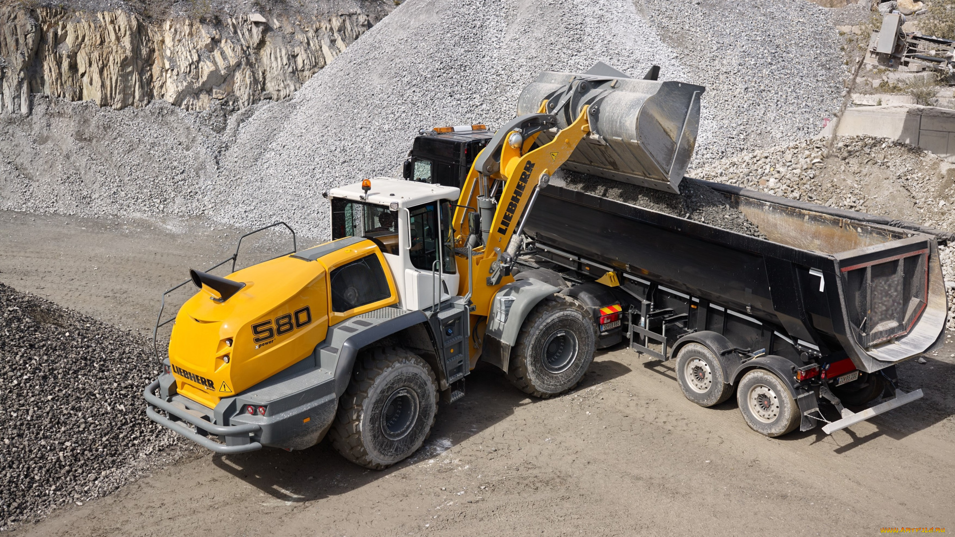 техника, фронтальные, погрузчики, liebherr