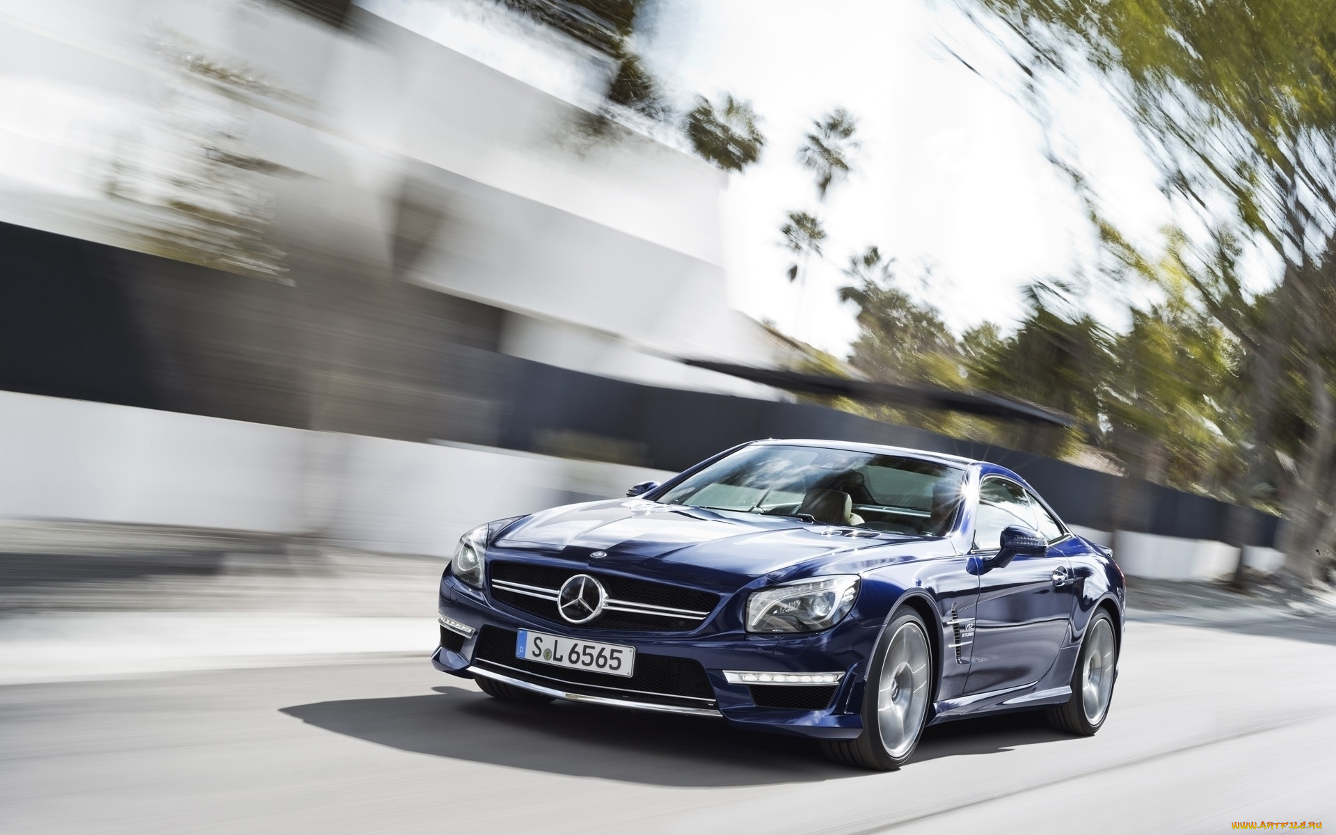 автомобили, mercedes-benz, мерседес, cl65, amg, синий, скорость, дорога