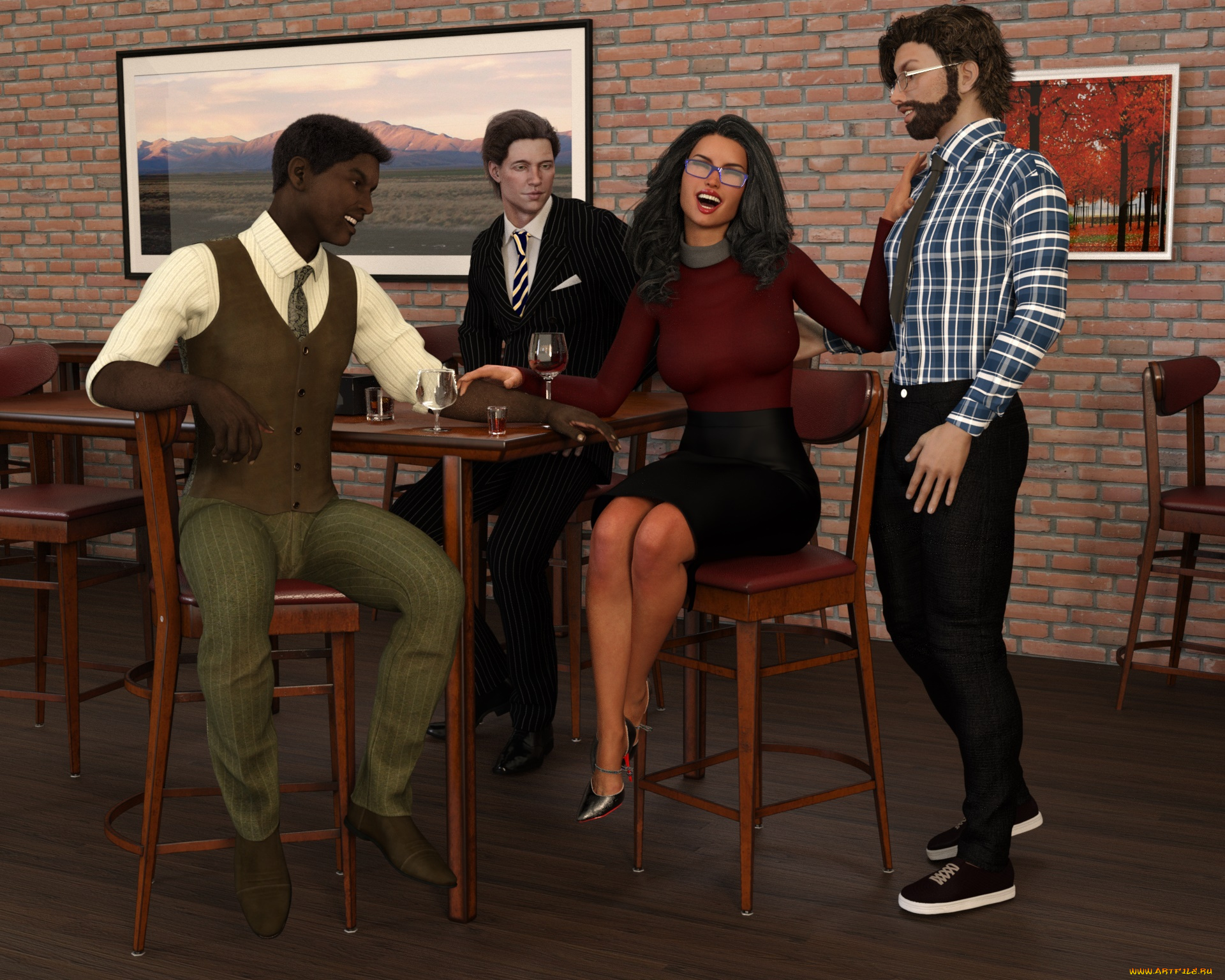 3д, графика, люди, , people, девушка, взгляд, фон