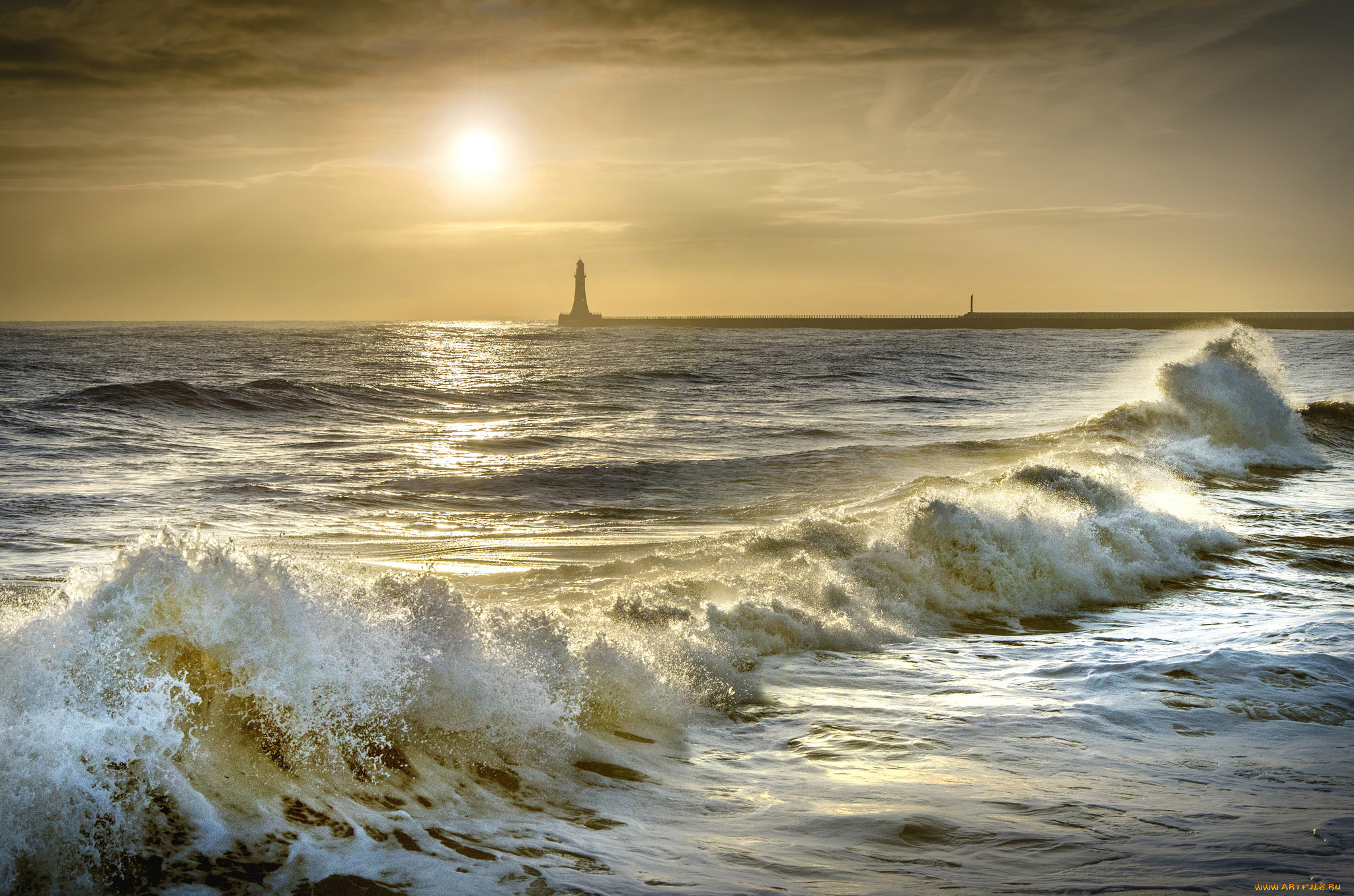 природа, моря, океаны, рассвет