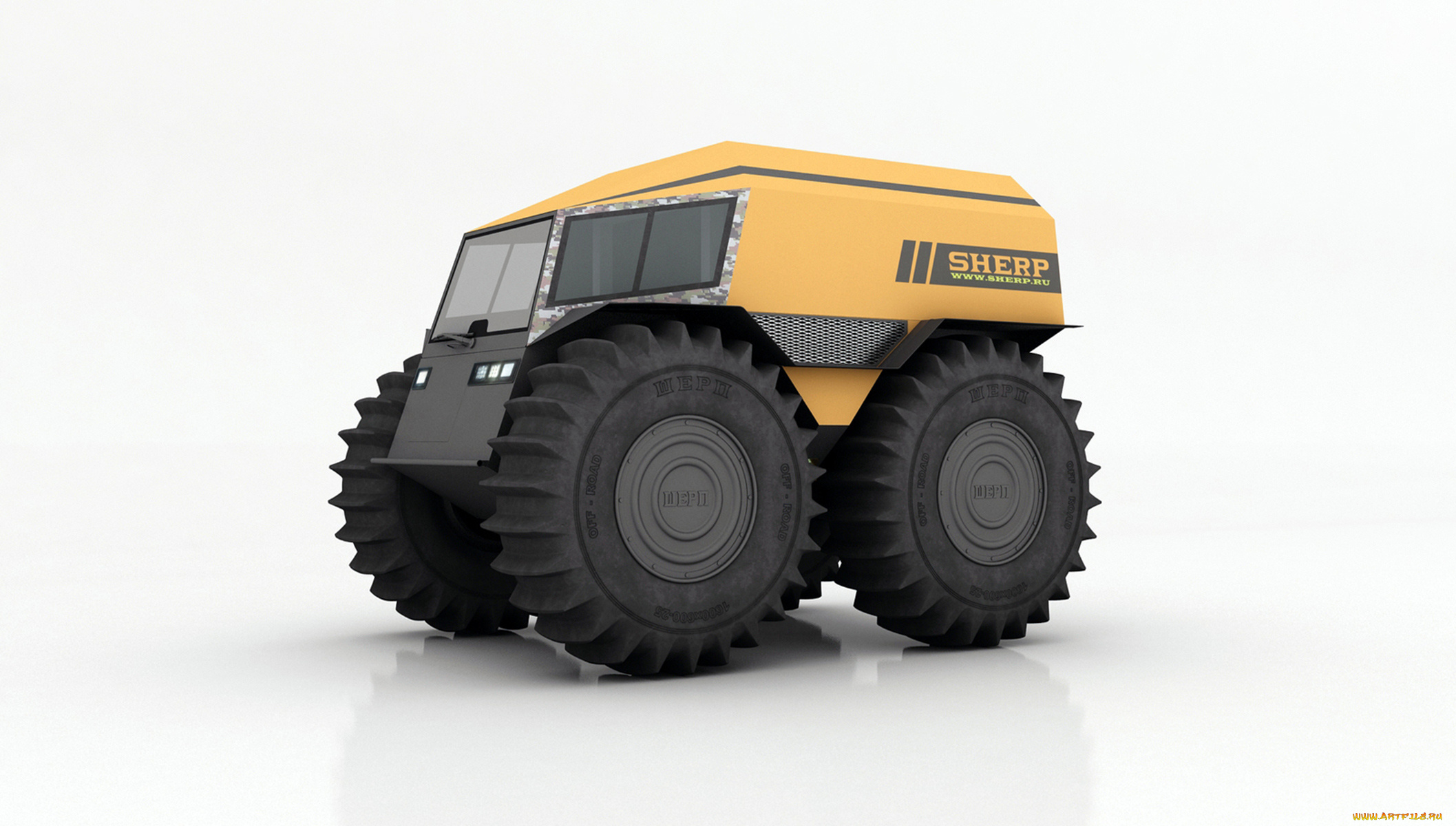 вездеход, sherp, техника, 3d, автомобиль, спецтехника, внедорожник, вездеход, sherp