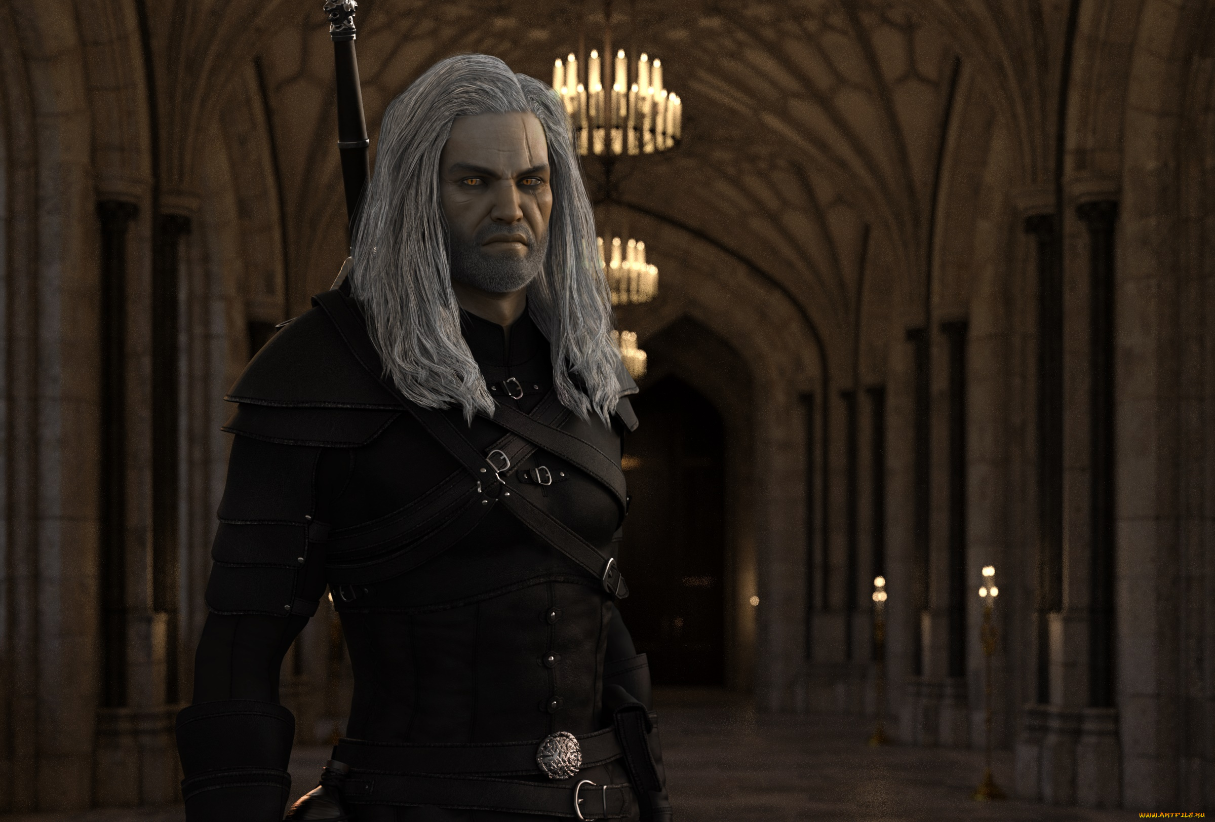 3д, графика, фантазия, , fantasy, оружие, мужчина, фон, взгляд