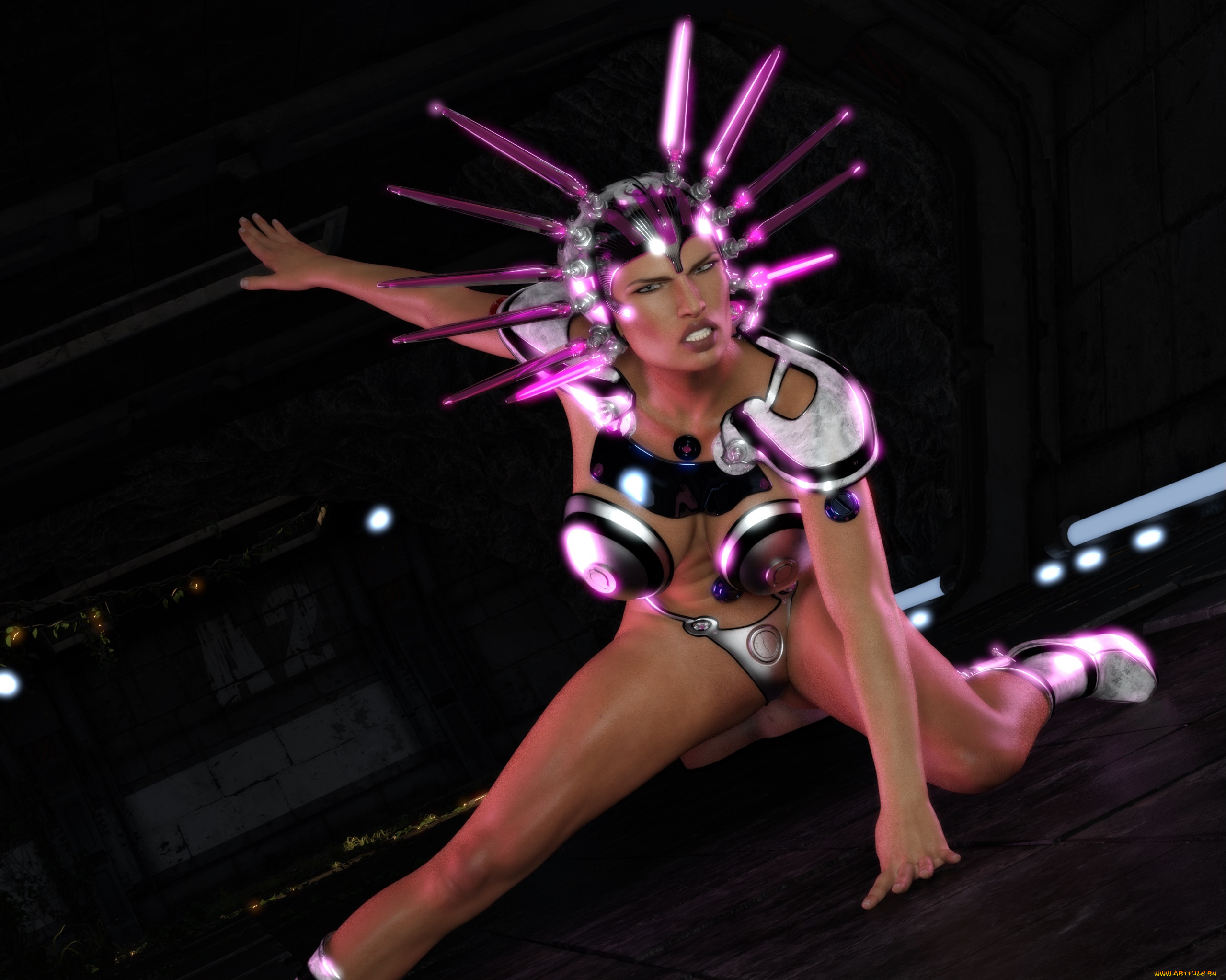 3д, графика, фантазия, , fantasy, фон, взгляд, девушка