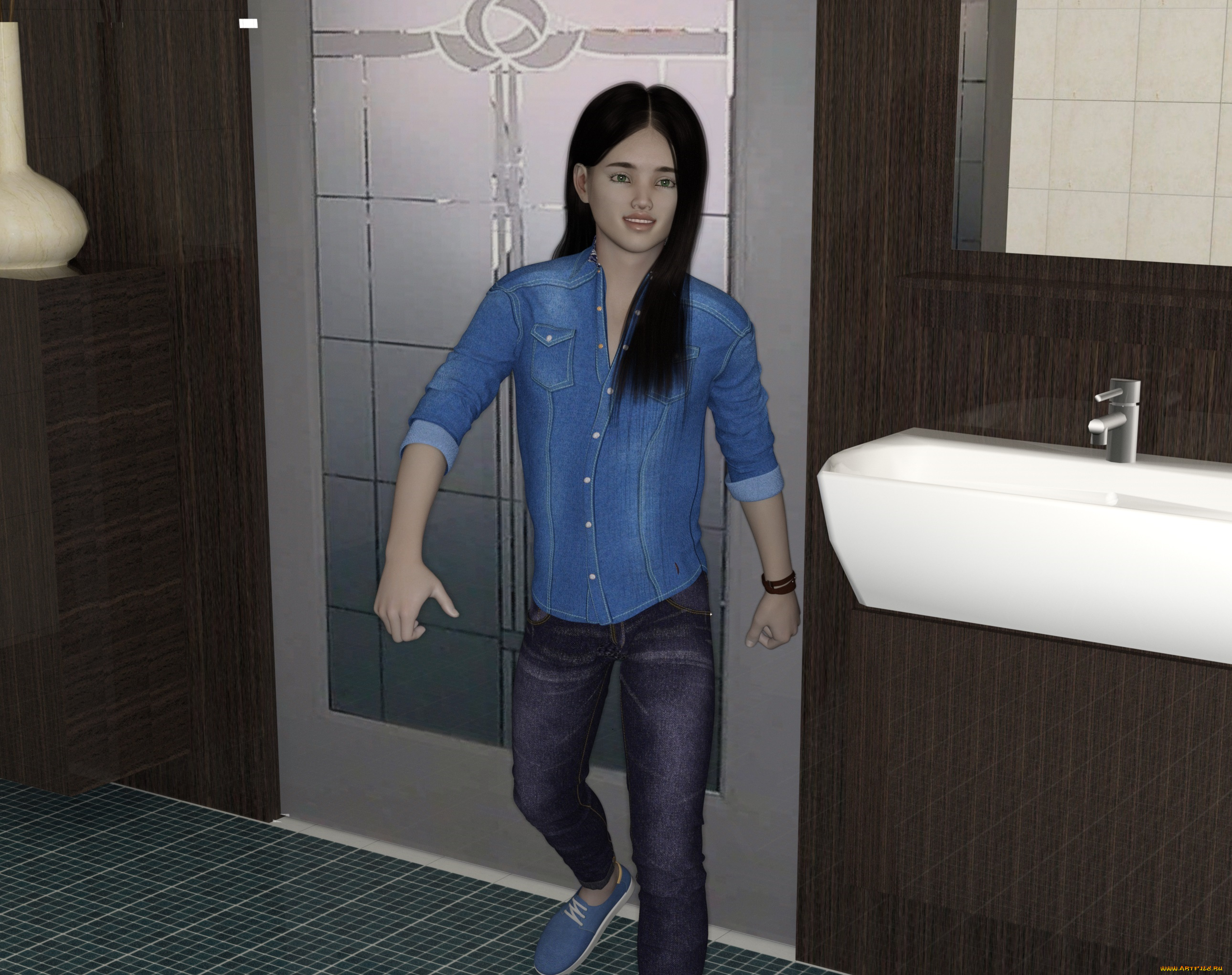 3д, графика, люди, , people, фон, взгляд, девушка