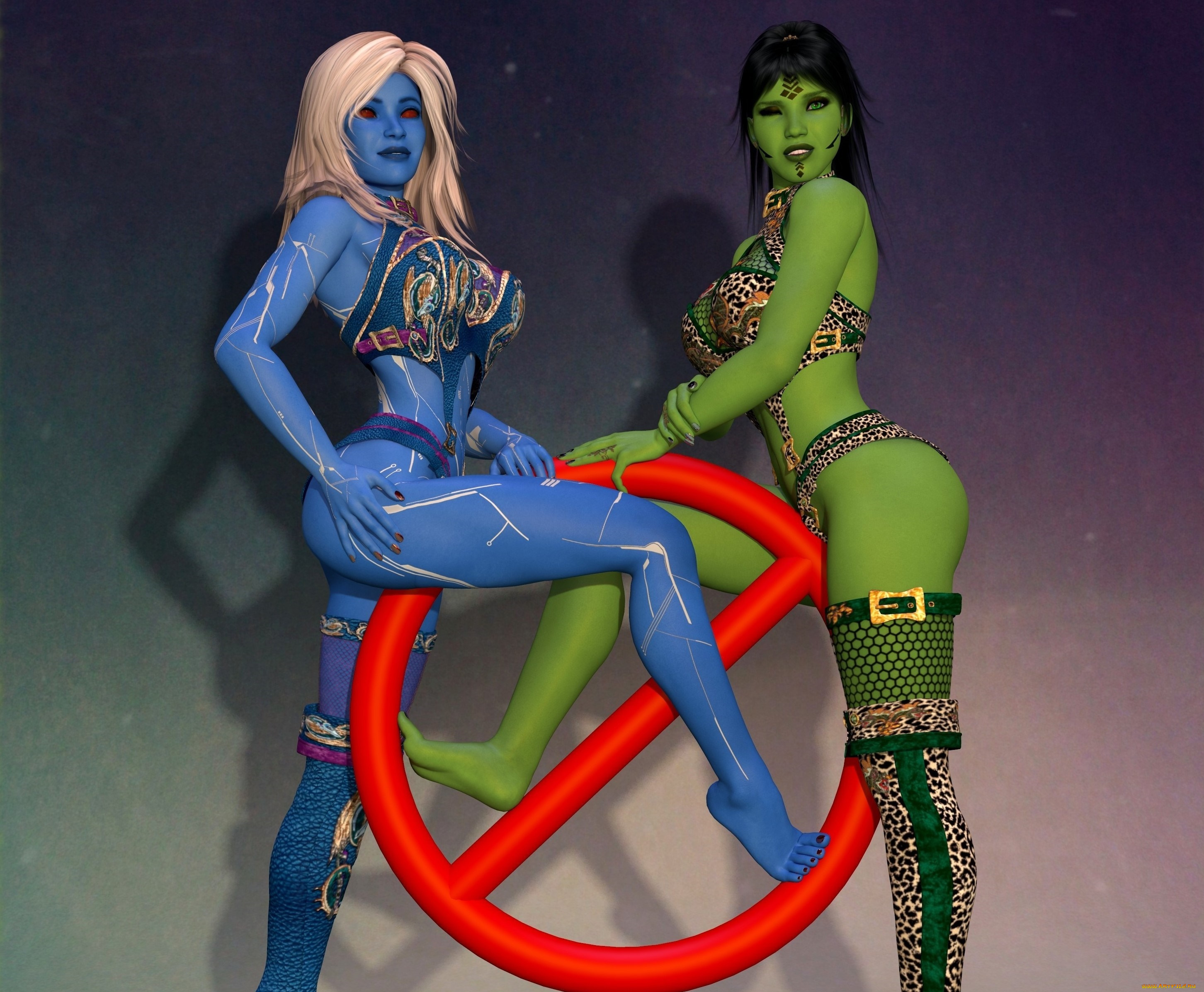 3д, графика, существа, , creatures, фон, взгляд, халки