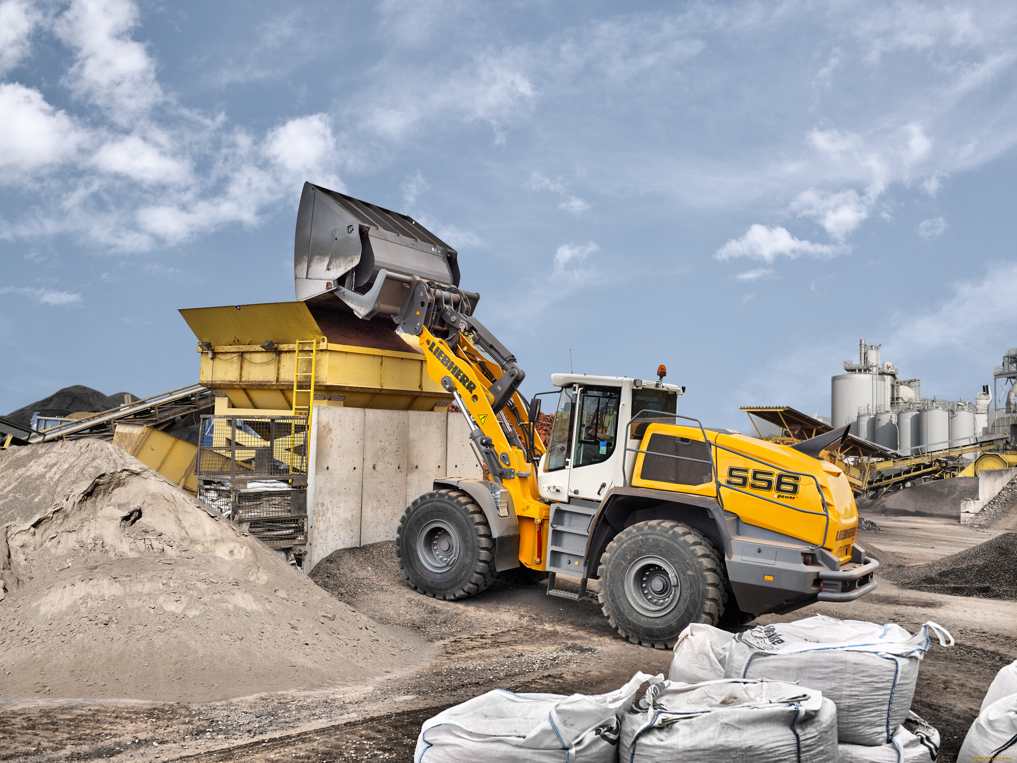 техника, фронтальные, погрузчики, liebherr