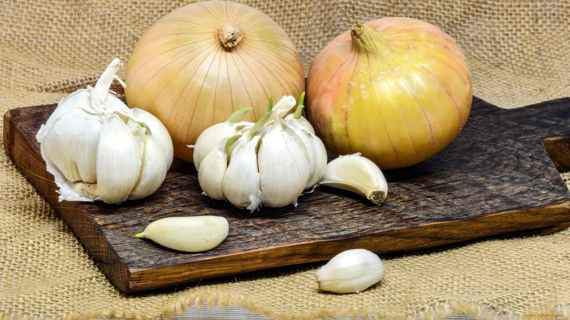 еда, овощи, чеснок, лук