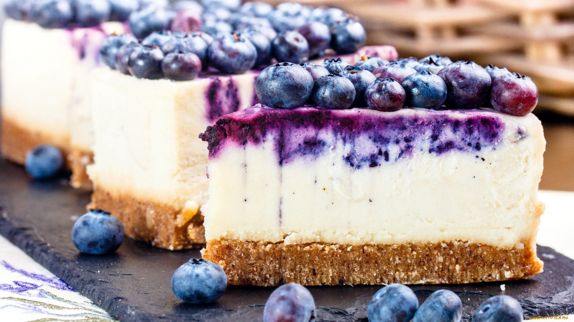 еда, торты, чизкейк, черника
