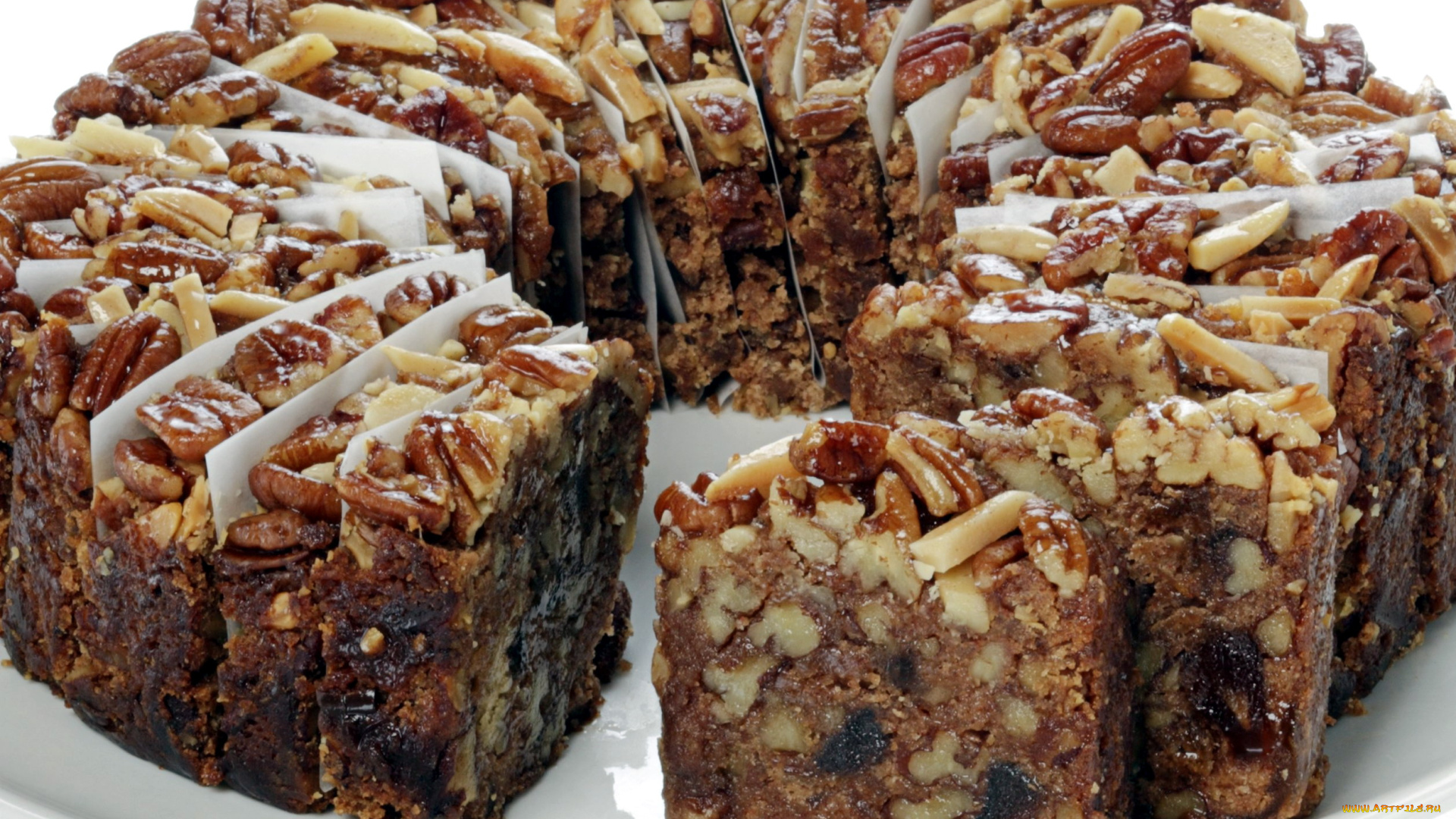 еда, торты, ореховый, торт, лакомство