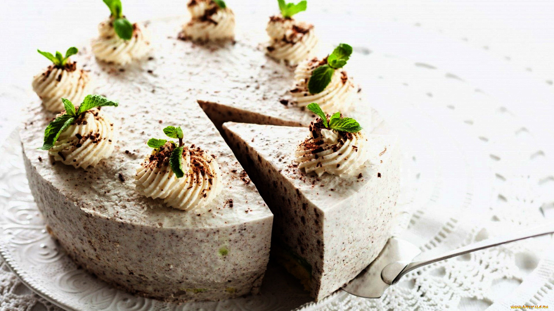 еда, торты, торт, мята, лакомство