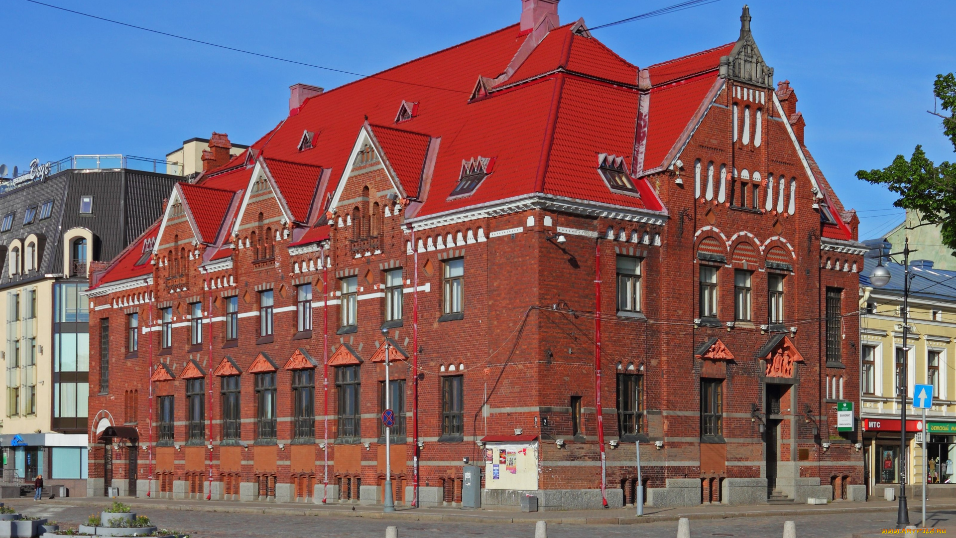 выборг, города, -, здания, , дома, россия, здание, город