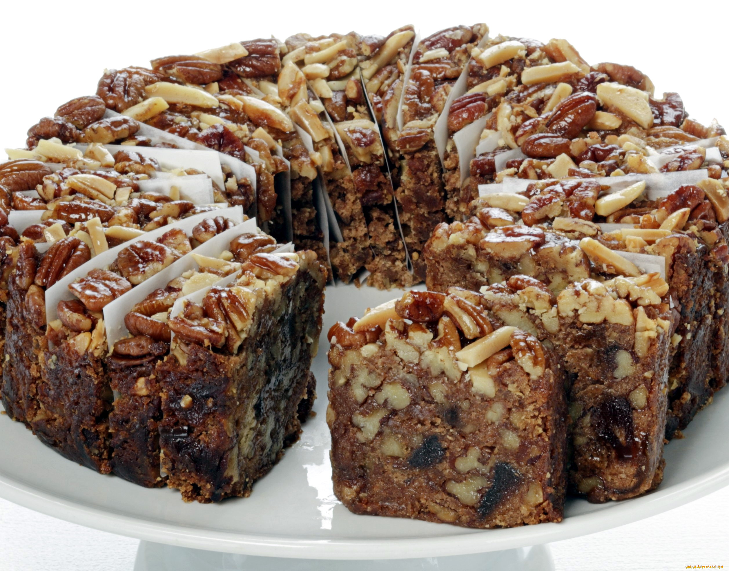 еда, торты, ореховый, торт, лакомство