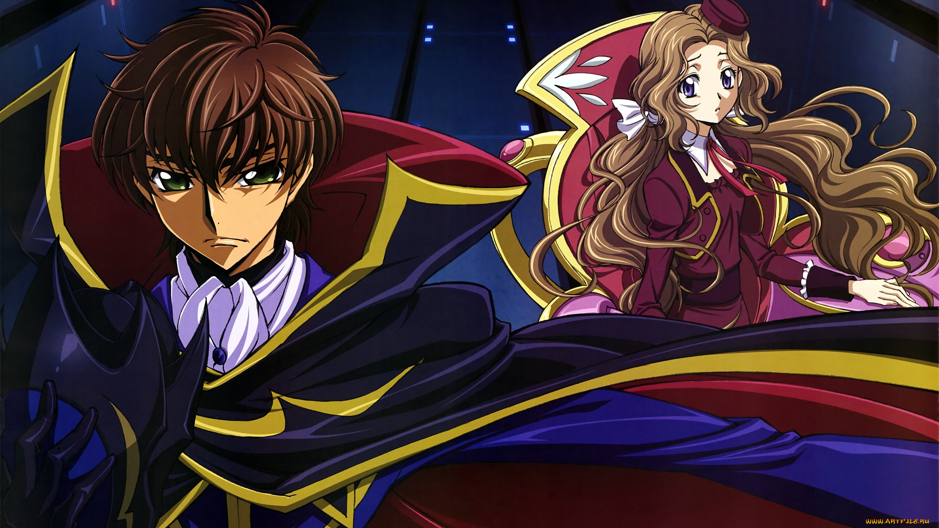аниме, code, geass, парень, девушка