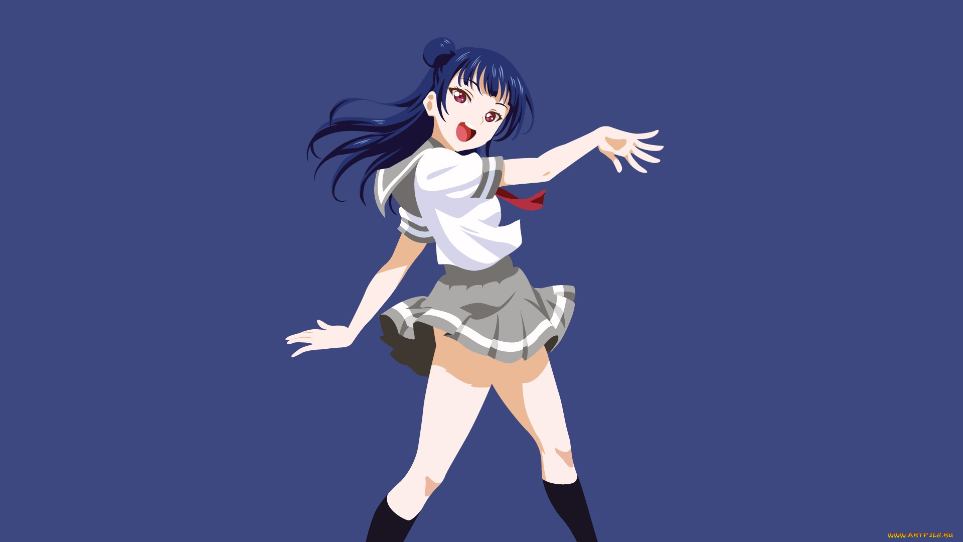 аниме, love, live, , school, idol, project, фон, взгляд, девушка