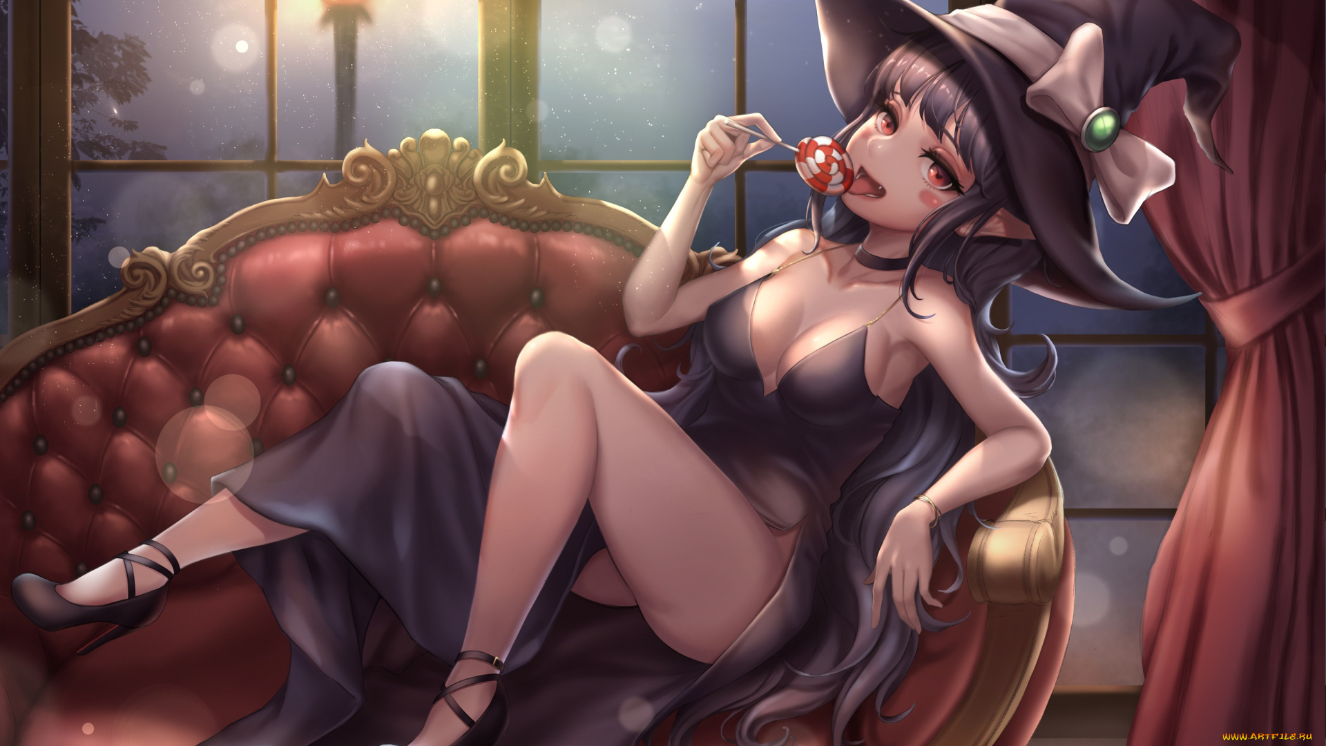 аниме, магия, , колдовство, , halloween, девушка