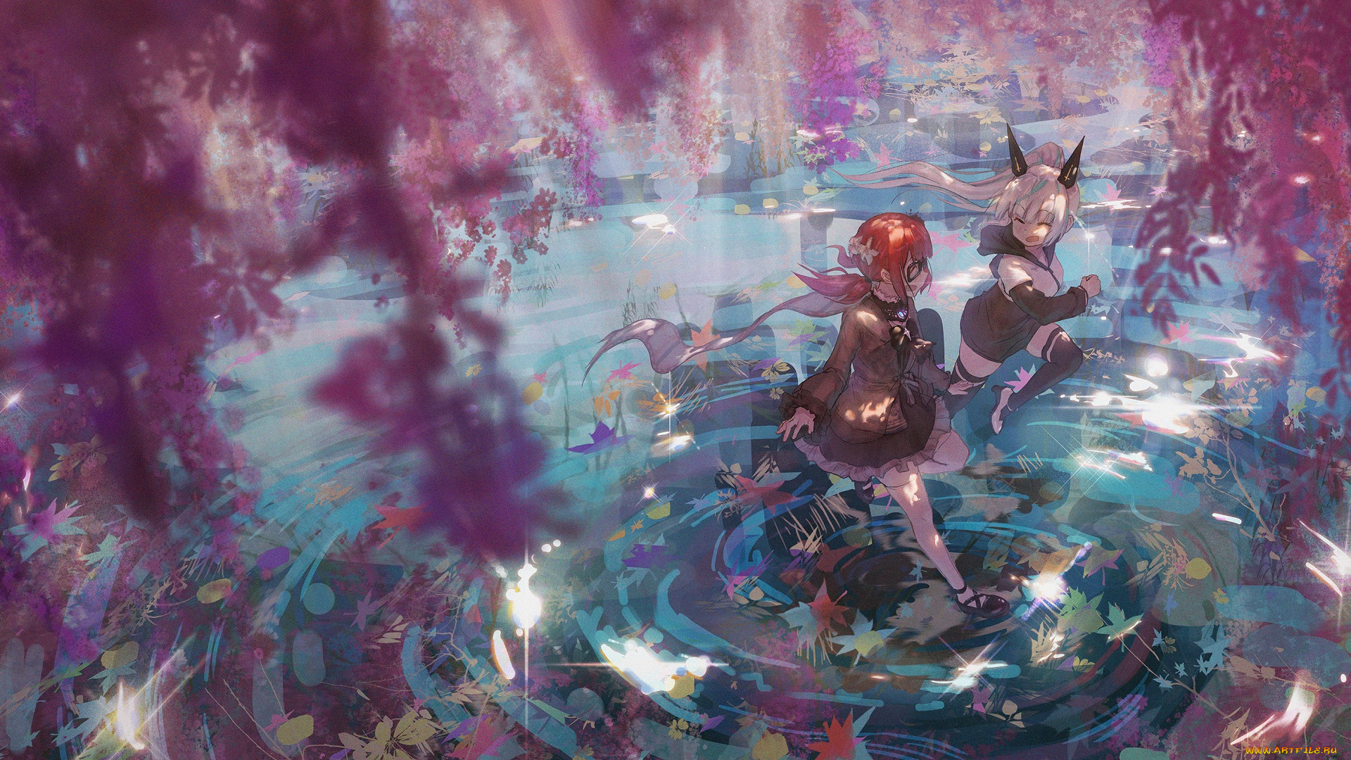 аниме, pixiv, fantasia, девочки