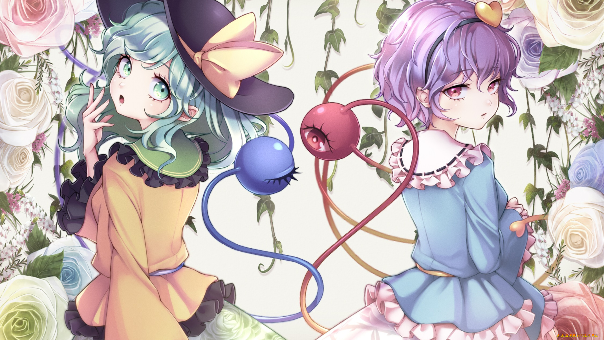 аниме, touhou, девушки