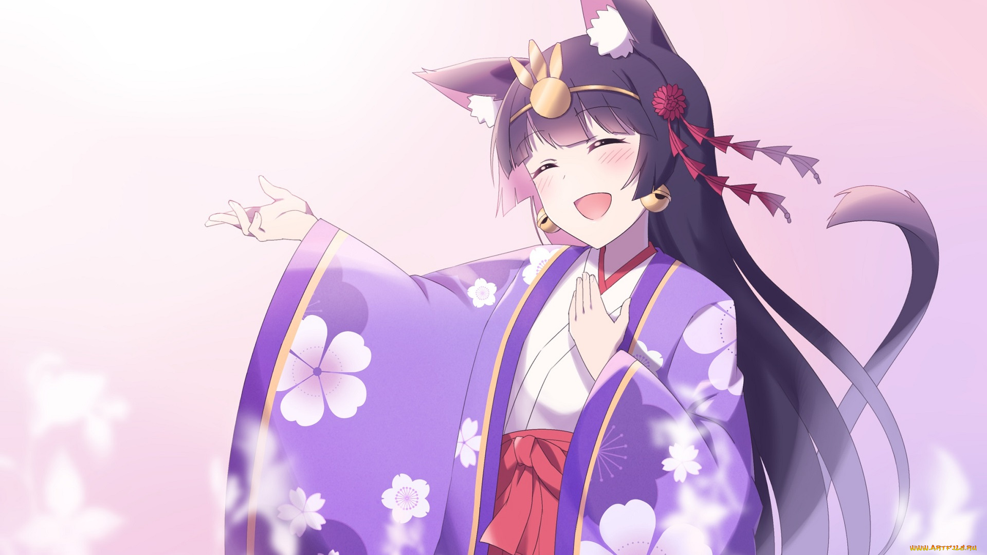 аниме, животные, , существа, девушка