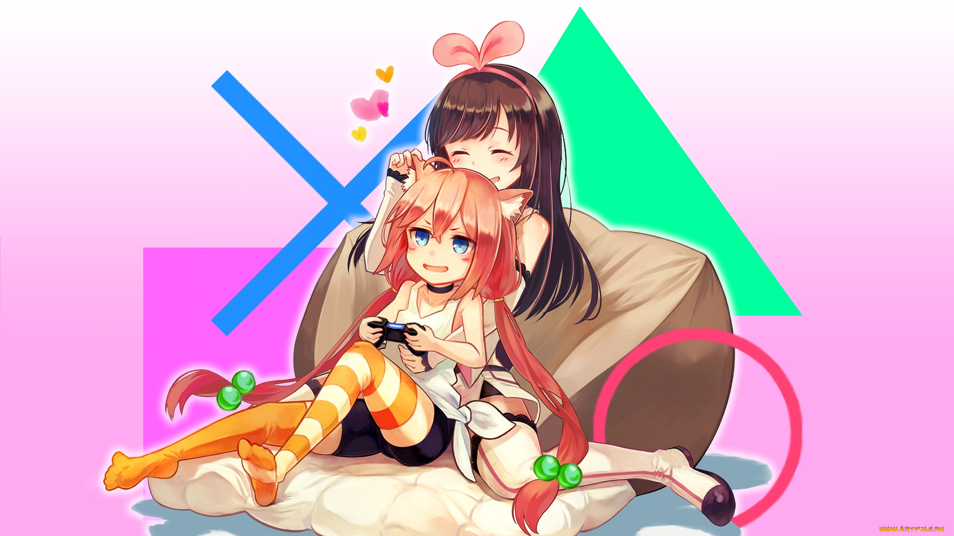 аниме, животные, , существа, девушки